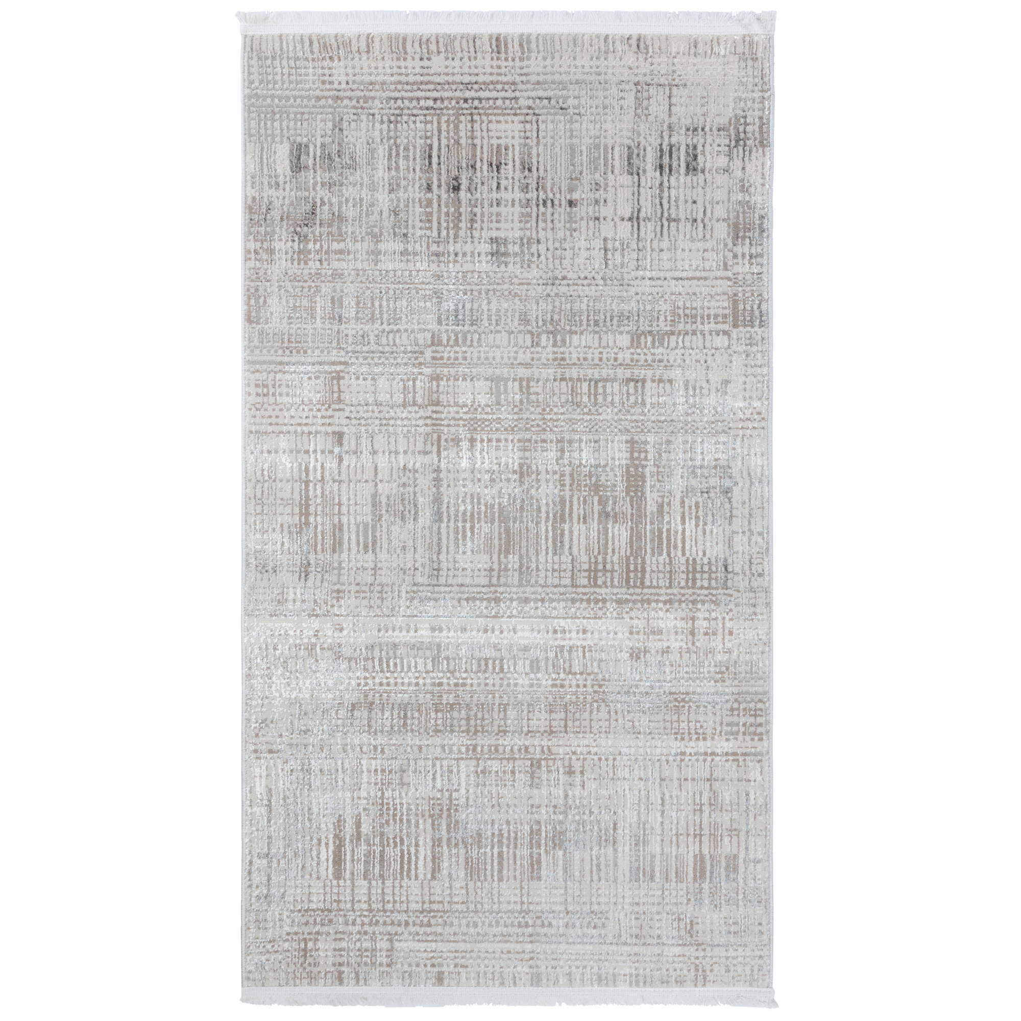 Изображение товара Ковер CREMONA 0.8*1.5 дизайн JH95A BEIGE/BEIGE из полиэстера с хлопковой основой