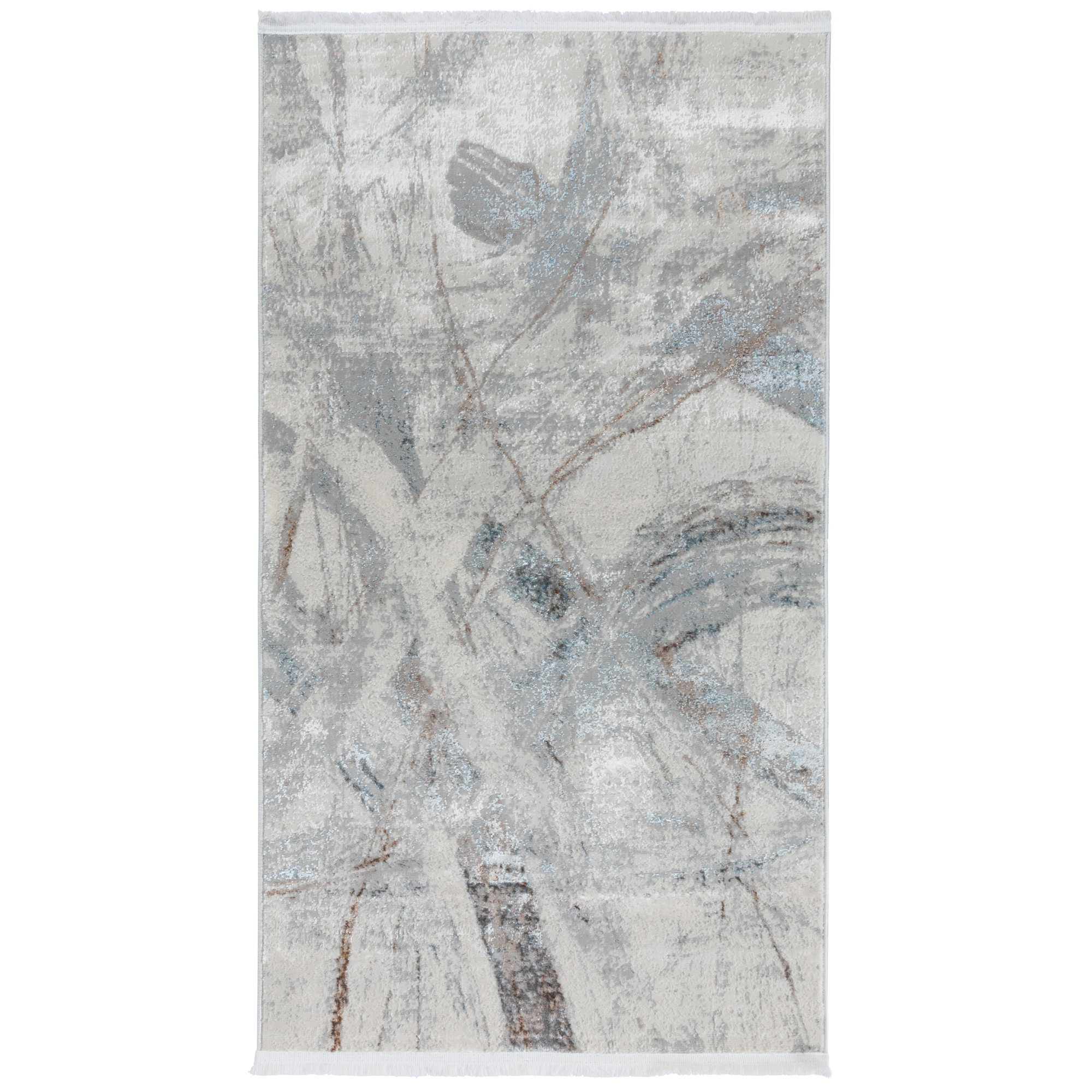 Изображение товара Ковёр CREMONA 1x1.7 м дизайн JJ14A BEIGE/BLUE из полиэстера с хлопковой основой