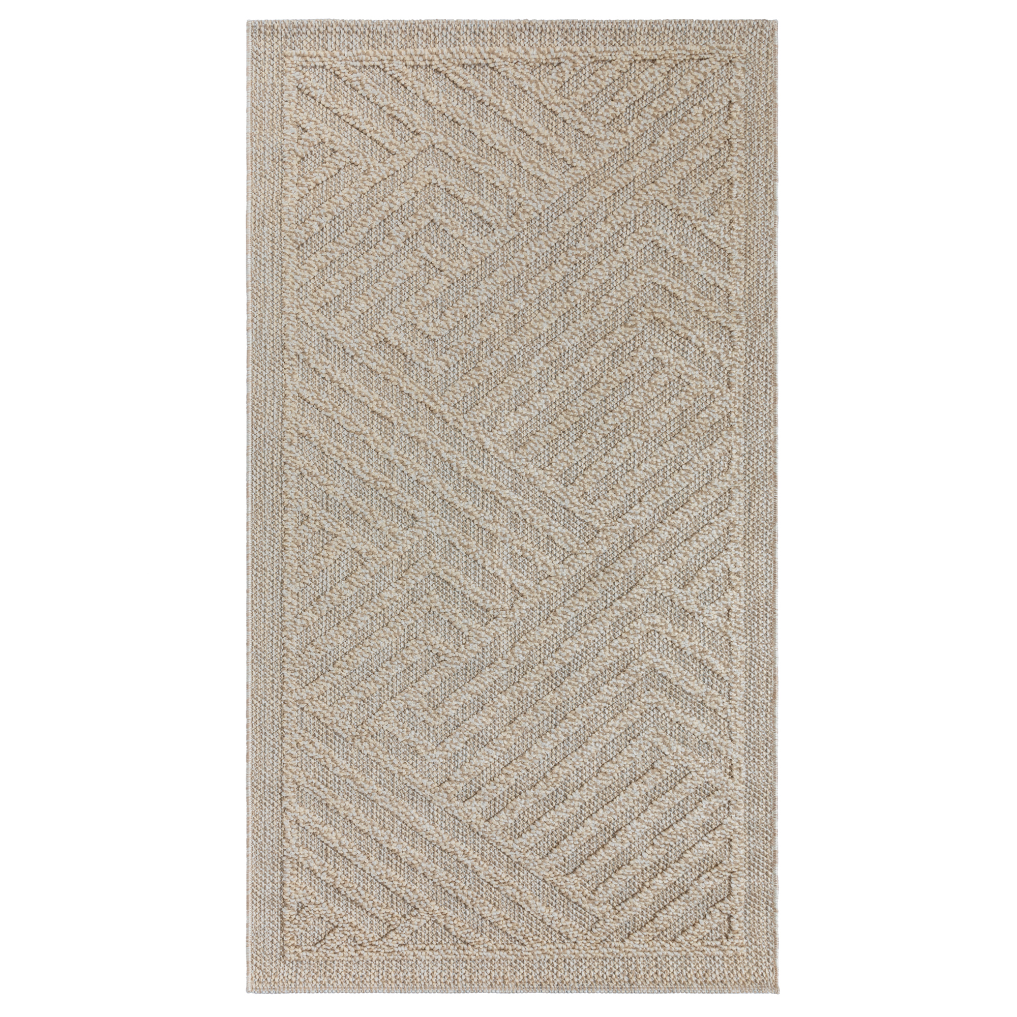 Изображение товара Ковёр INESSA 0.8x1.5 м дизайн SS004 бежевый, из полипропилена и джута
