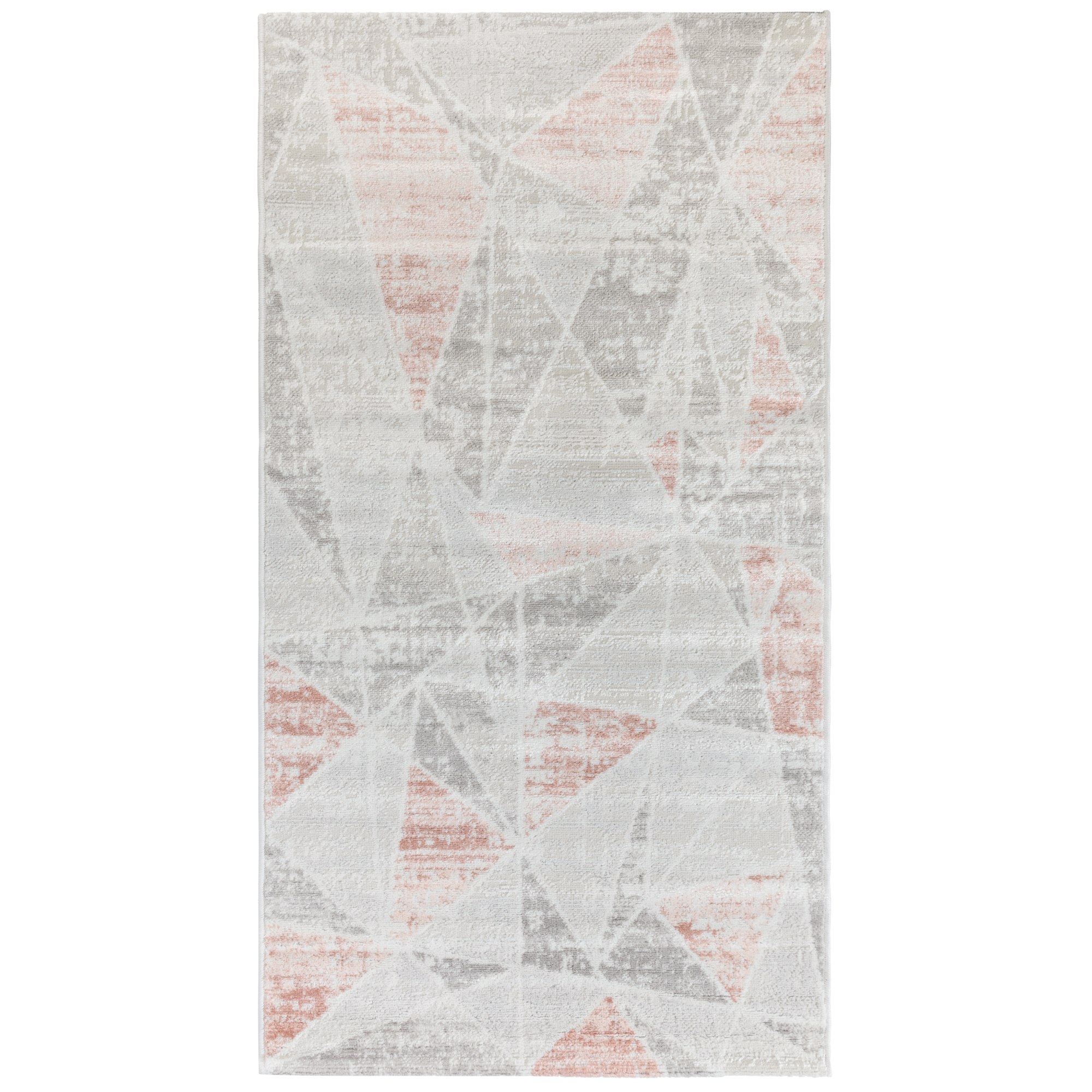 Изображение товара Ковер NELLY 0.8x1.5 серый/розовый из полиэстера и полипропилена