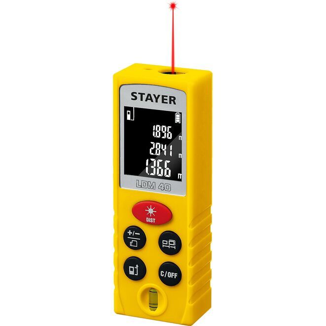 Изображение товара Лазерный дальномер Stayer Professional 40 м — точный и компактный инструмент для строительных работ