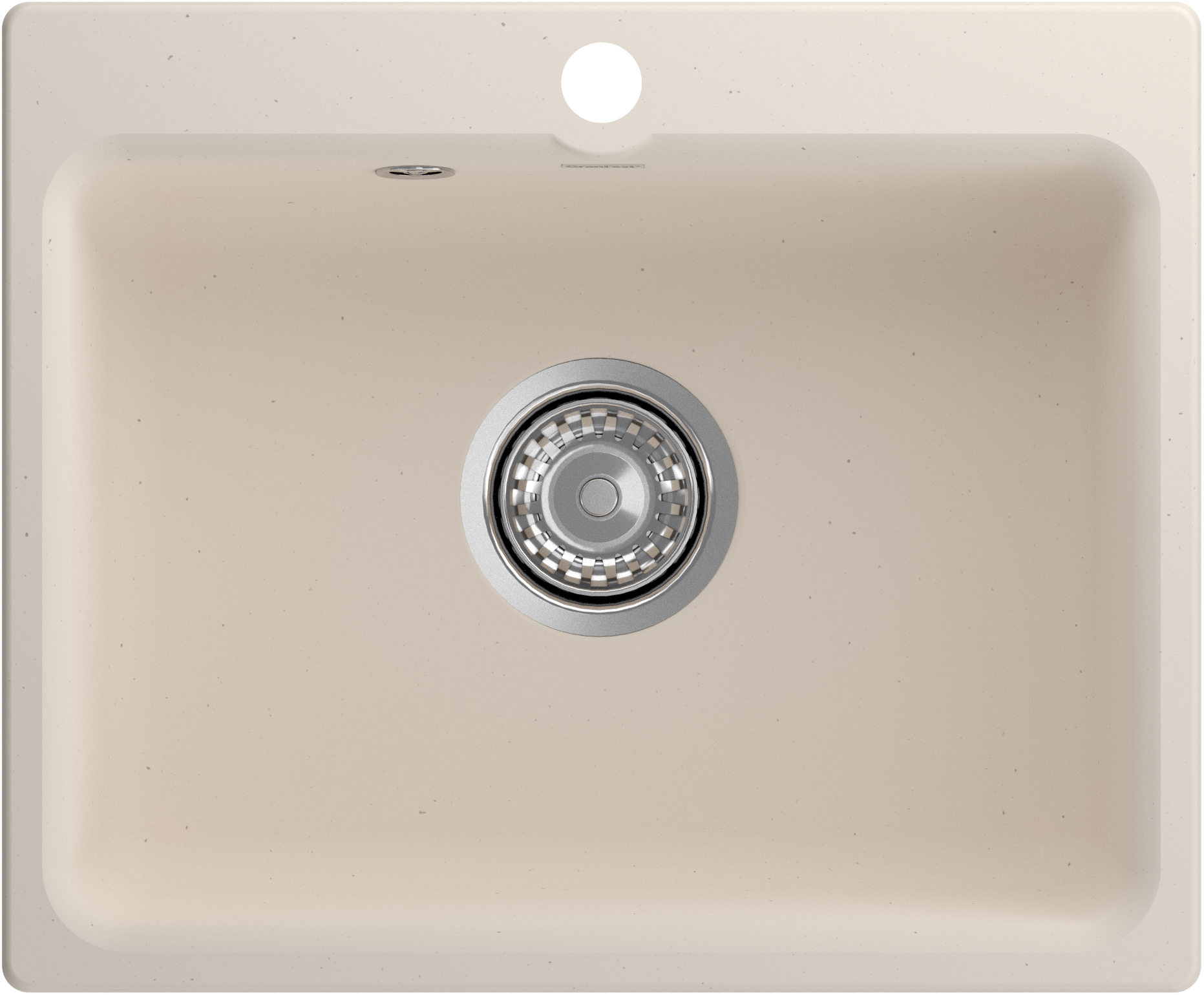 Изображение товара Кухонная мойка GRANFEST SMART 520 белая с отверстиями, искусственный гранит