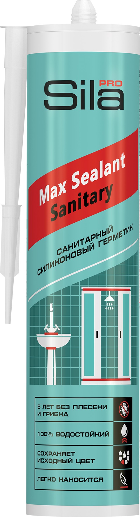 Изображение товара Sila PRO Max Sealant, силиконовый санитарный герметик, белый, 280мл