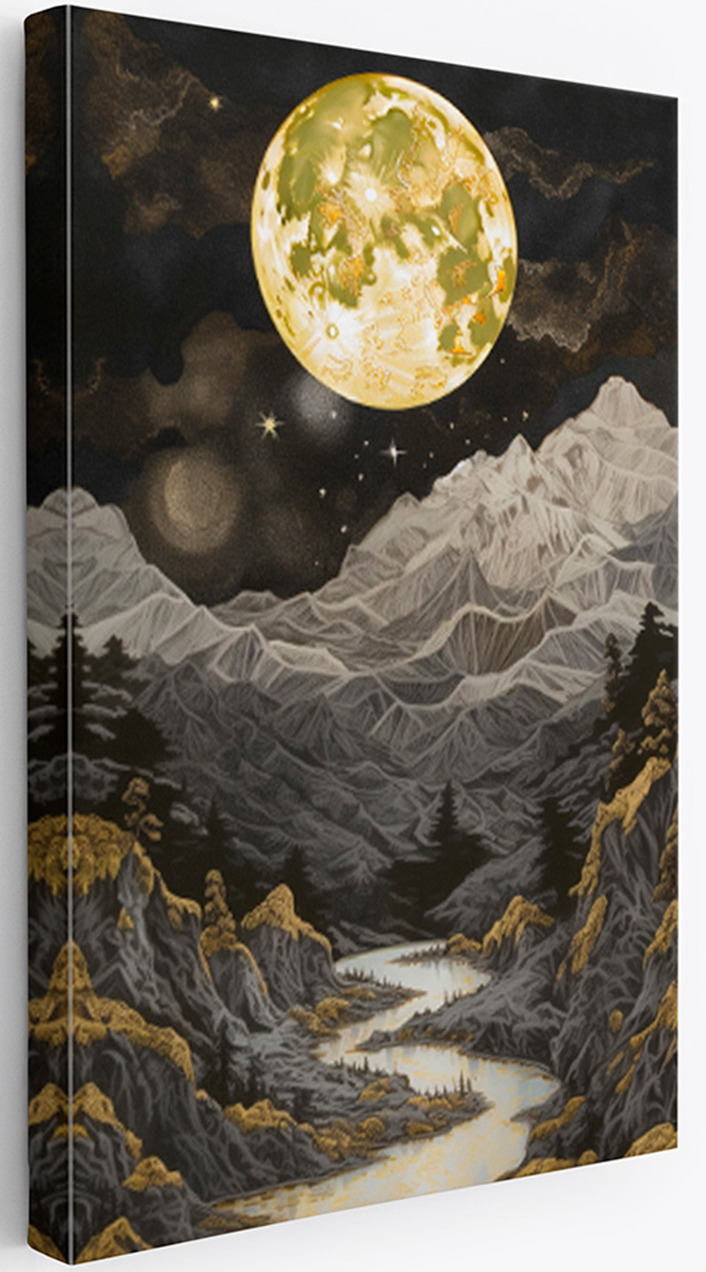 Изображение товара Картина Золотая луна - декоративное искусство для интерьера