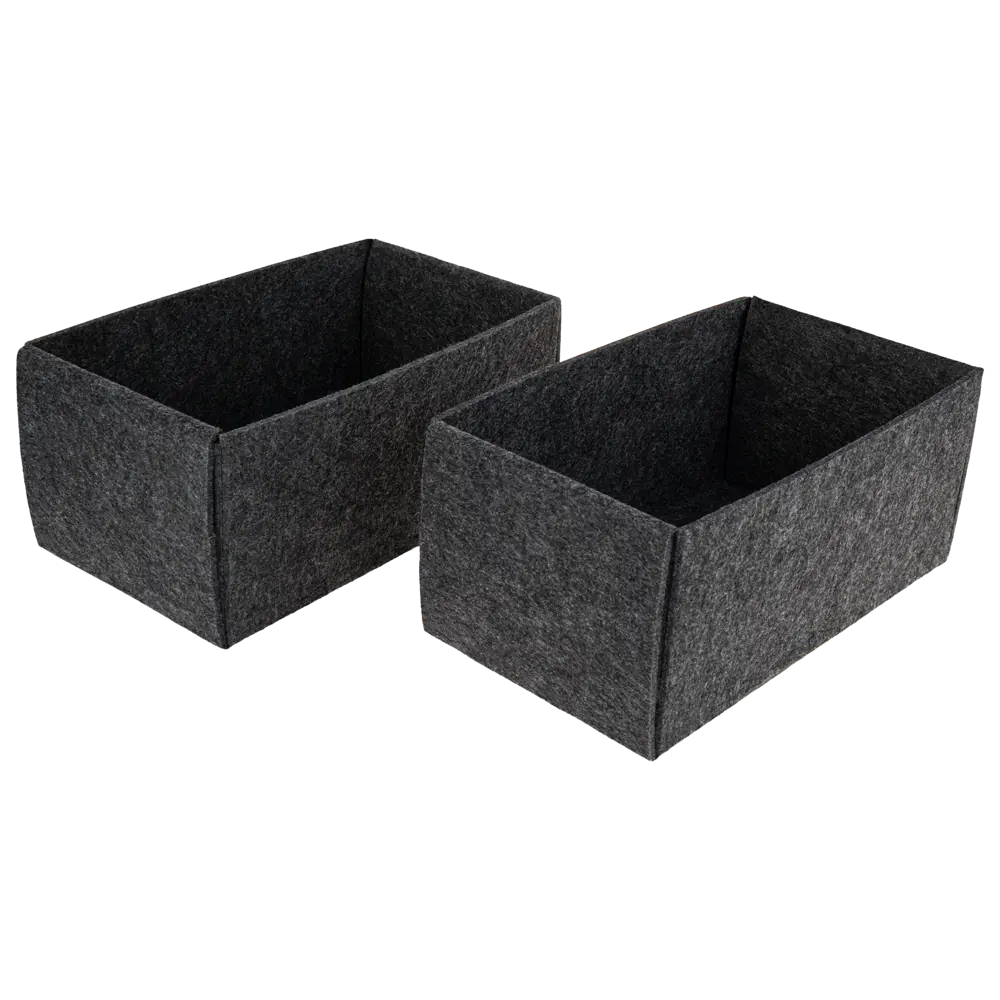 Изображение товара Войлочный органайзер Larvij 27x15x12 темно-серый набор из 2 шт.