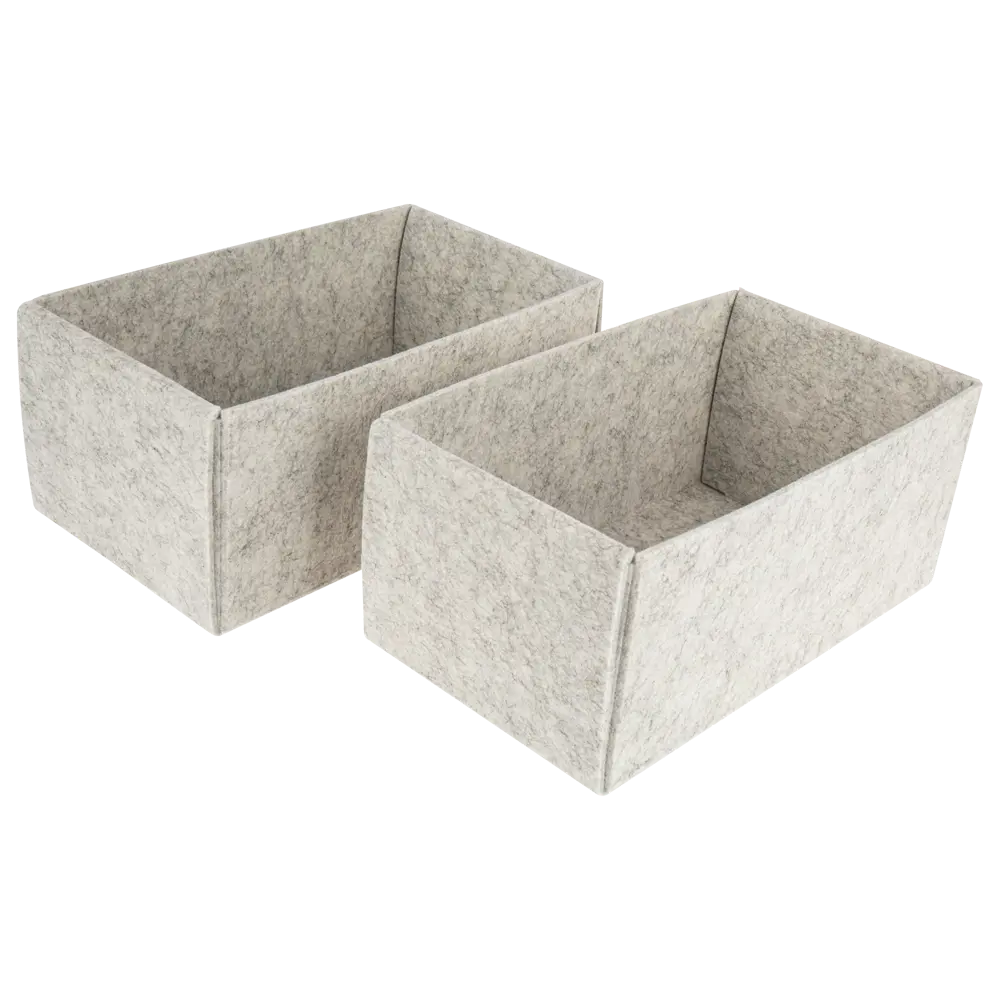 Изображение товара Мягкий войлочный органайзер Larvij 27x15x12 серый, набор из 2 шт.