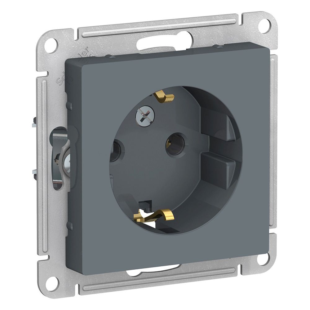 Изображение товара Розетка электрическая 1 пост Systeme Electric Atlas Design грифель 1240412