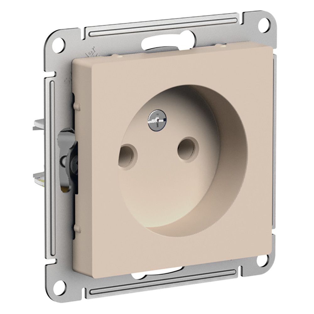 Изображение товара Розетка электрическая 1 пост Systeme Electric Atlas Design песочный 1712766