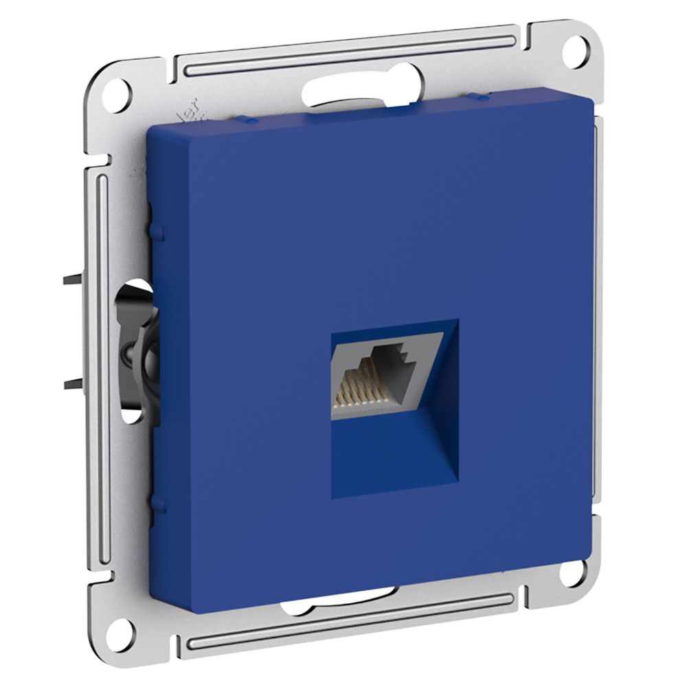 Изображение товара Розетка RJ-45 1 пост Systeme Electric Atlas Design аквамарин