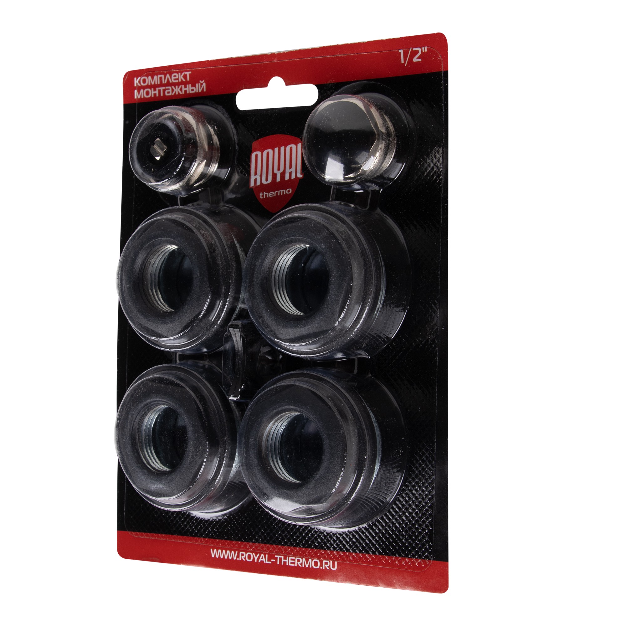 Изображение товара Комплект монтажный Royal Thermo 1”х 1/2" черный