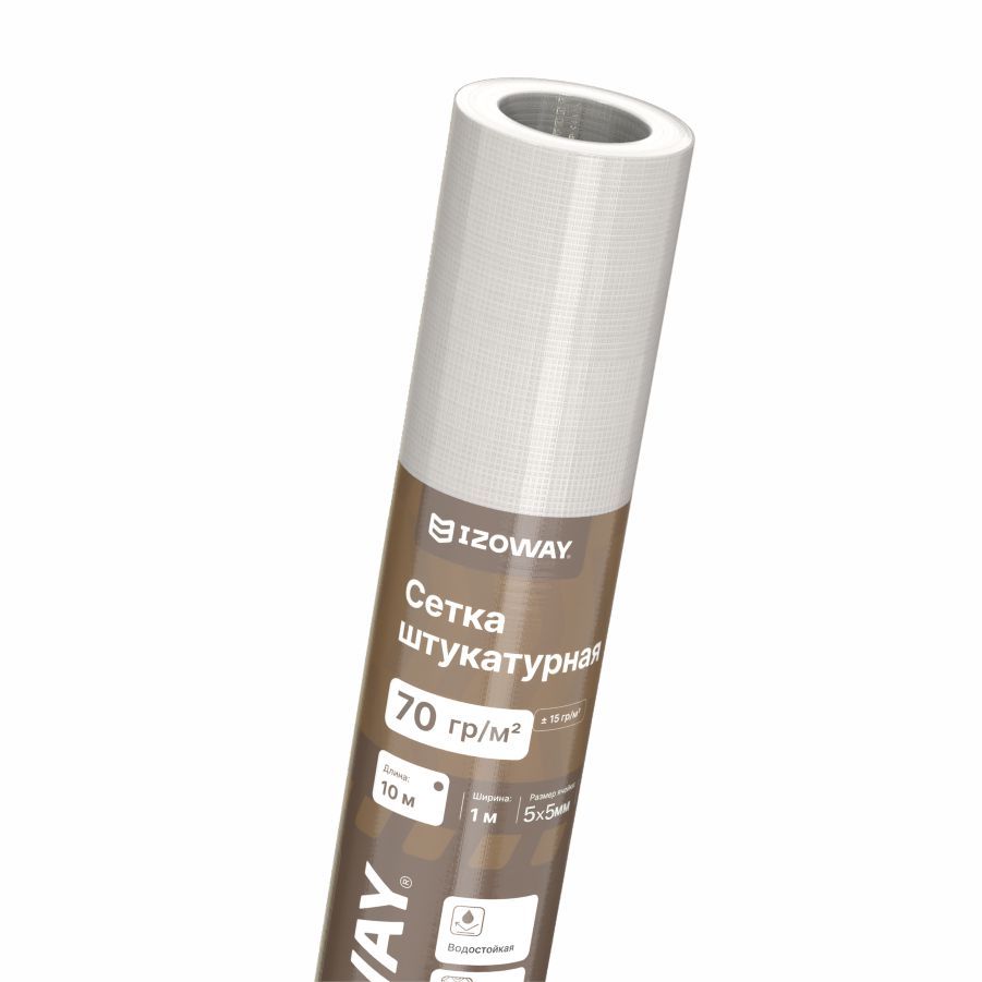 Изображение товара Штукатурная сетка гидроизоляционная IZOWAY армированный 70 г/м² 1x10 м