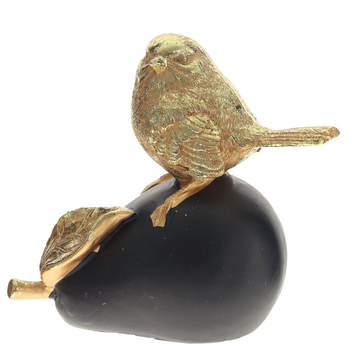 Изображение товара Декоративная фигурка птица из золота для интерьера 13x7,5x12 см