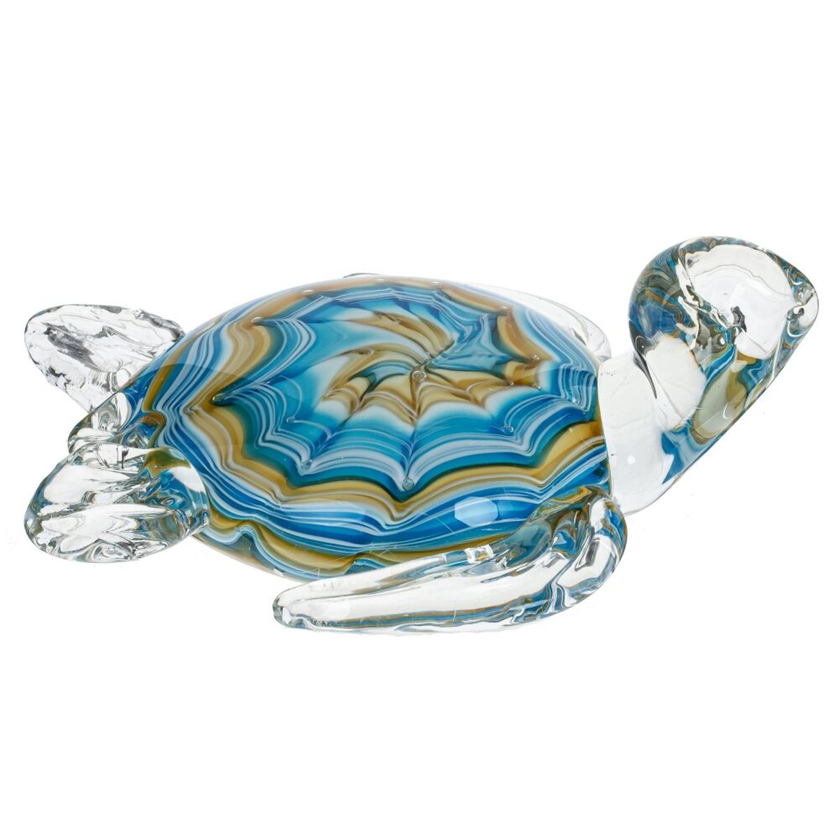 Изображение товара Декоративная стеклянная фигурка черепахи 15 см для интерьера
