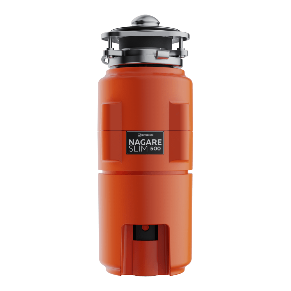 Изображение товара Измельчитель пищевых отходов Omoikiri Nagare Slim 500, 387х150 оранжевый