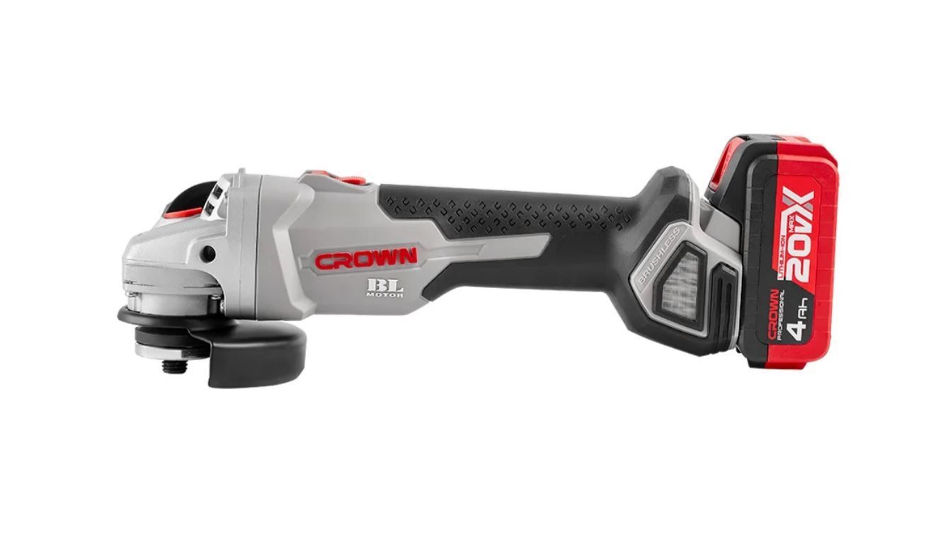 Изображение товара Аккумуляторная угловая шлифмашина Crown CT23001-125HX-4 BMC 125 мм 20В