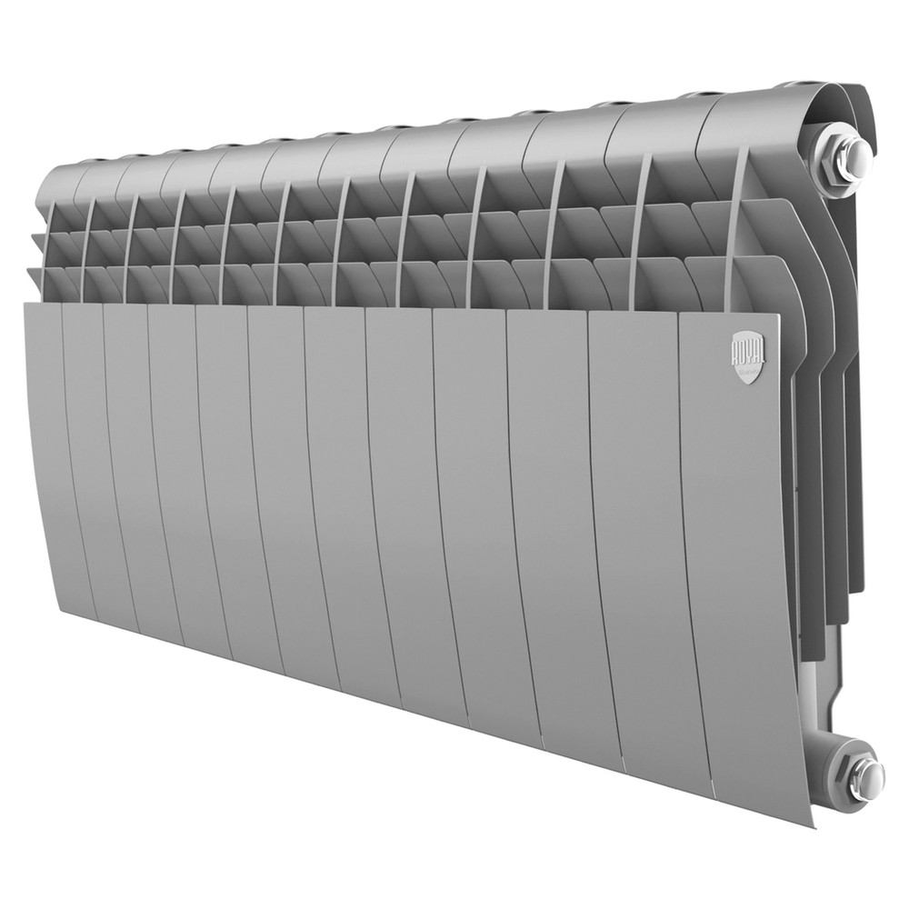 Изображение товара Радиатор Royal Thermo BiLiner 350 Silver Satin 12 секций - биметаллический дизайн-радиатор