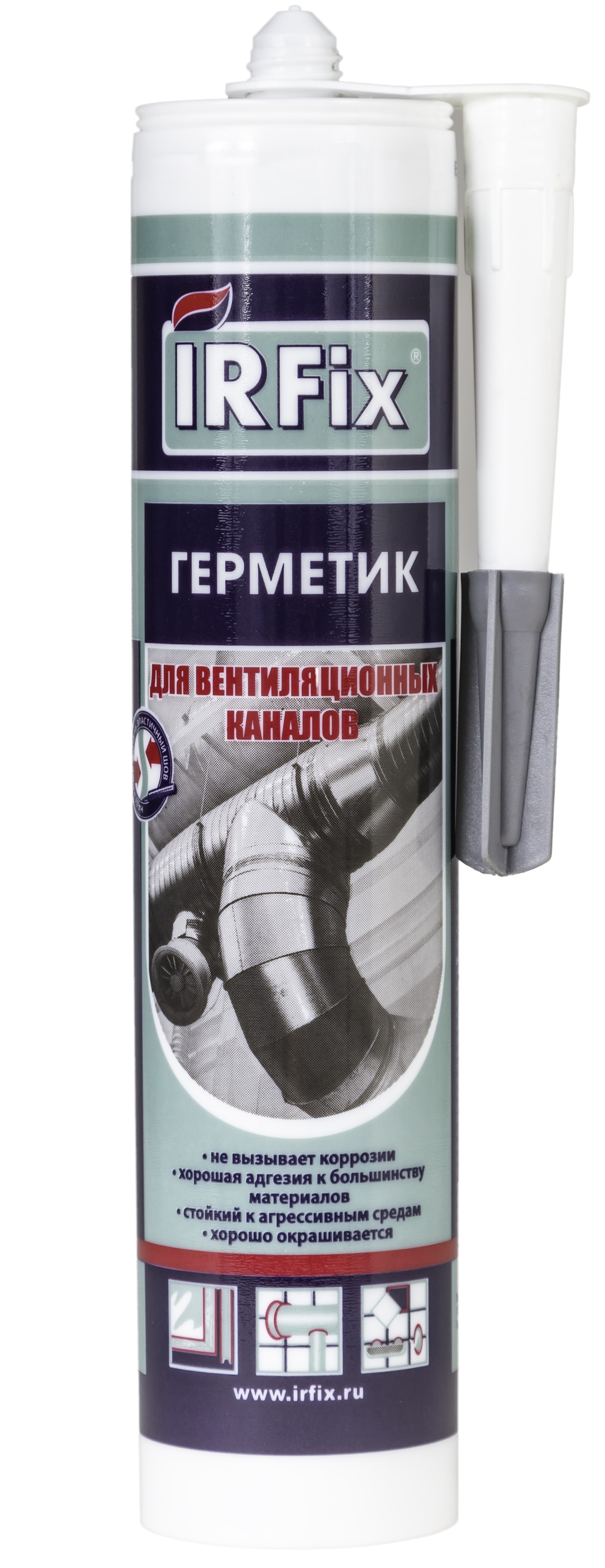 Изображение товара Герметик для вентиляционных каналов IRFIX 310 мл серый