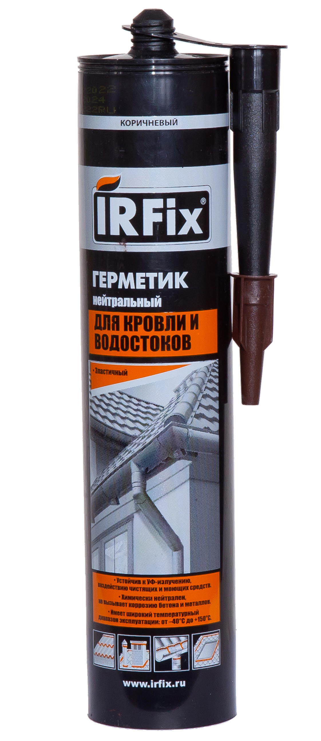 Изображение товара Герметик для кровли и водостоков нейтральный IRFIX 310 мл бесцветный