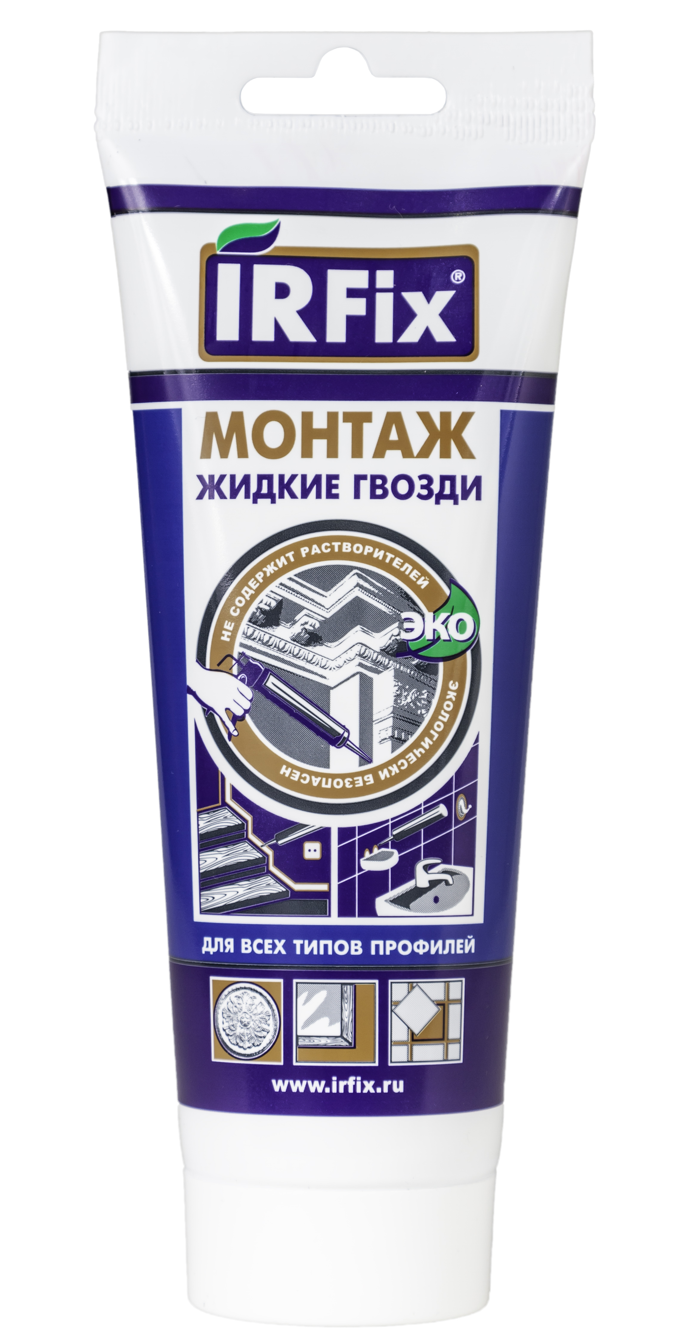 Жидкие гвозди IRFIX Клей универсальный IRFIX МОНТАЖ белый 250 мл