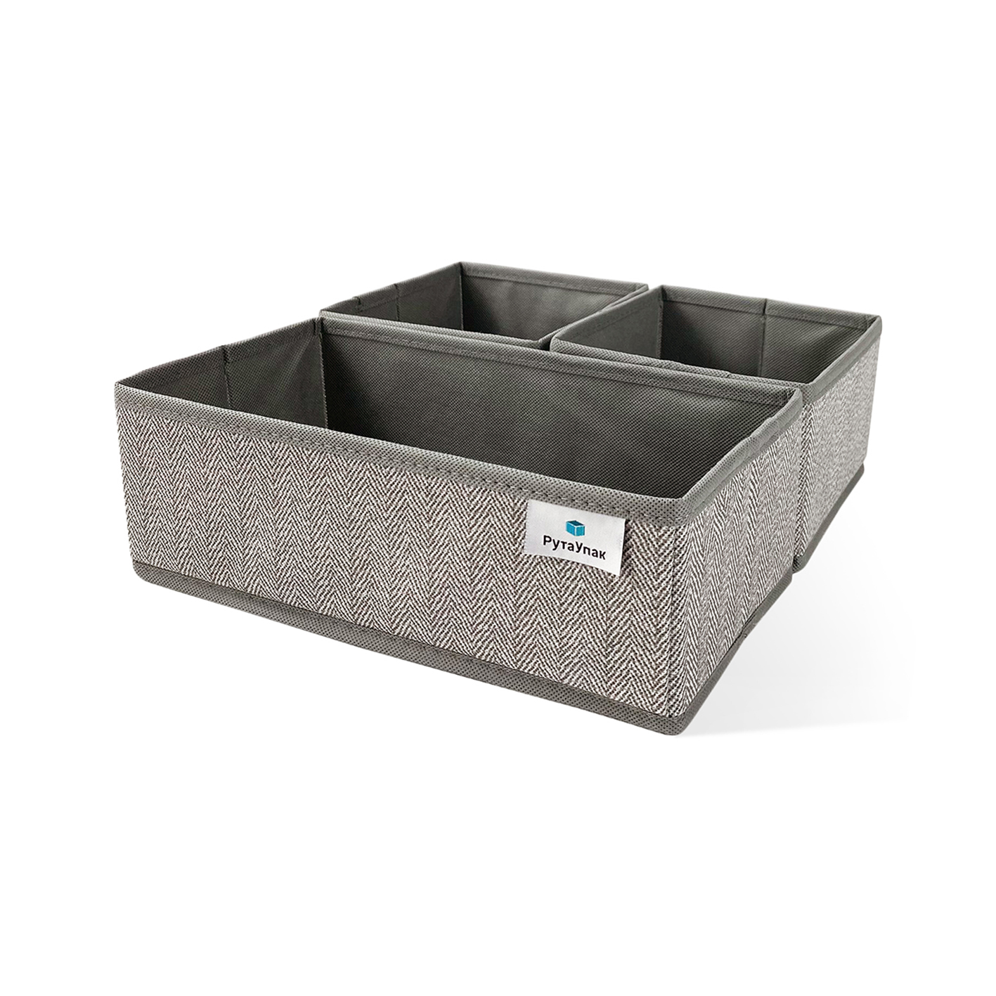 Изображение товара Органайзер для хранения набор 3 шт серый 28x14x10