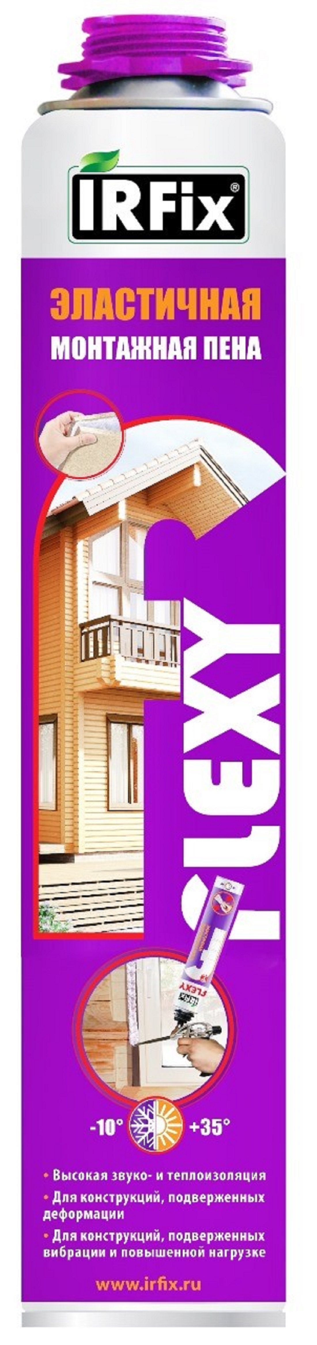 Изображение товара Пена акустическая IRFIX FLEXY 850 мл, цвет розовый, всесезонная