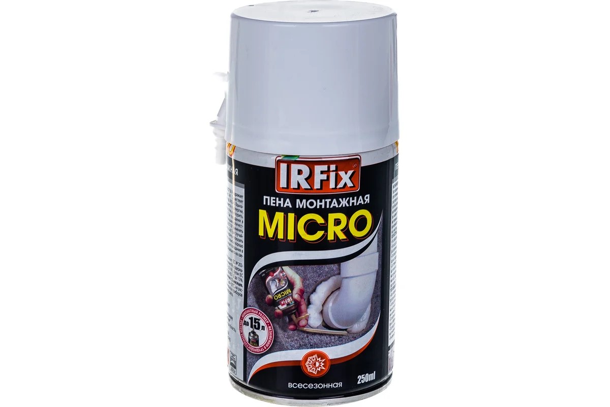 Изображение товара Монтажная пена IRFIX MICRO 250 мл всесезонная