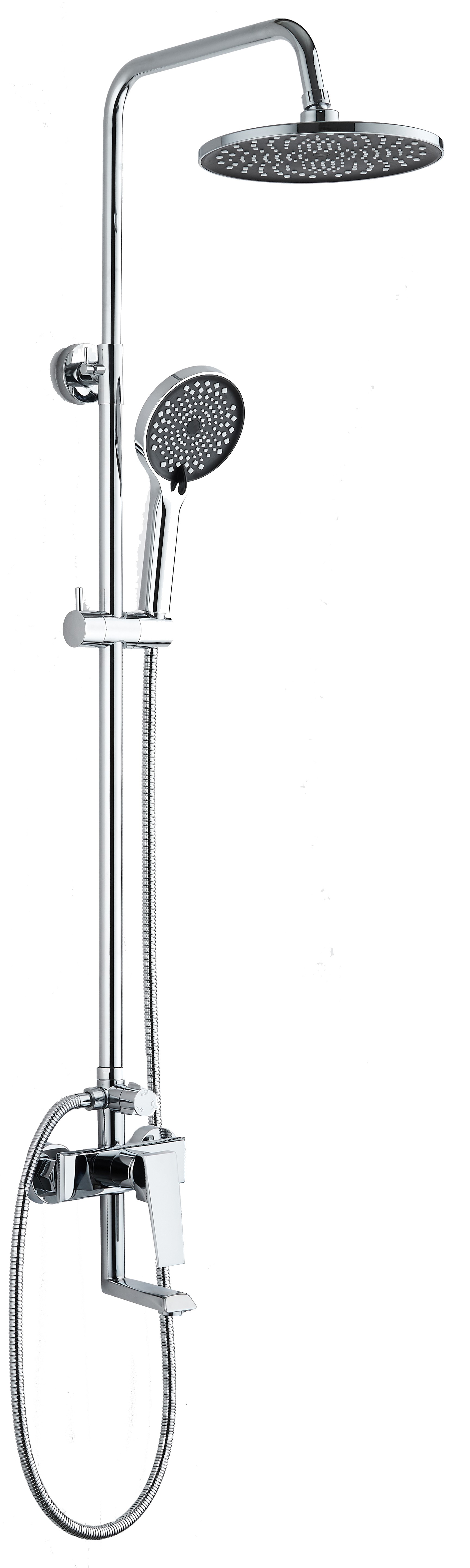 Изображение товара Душевая система однорычажная со смесителем с поворотным диском Voda VD114 хромовая