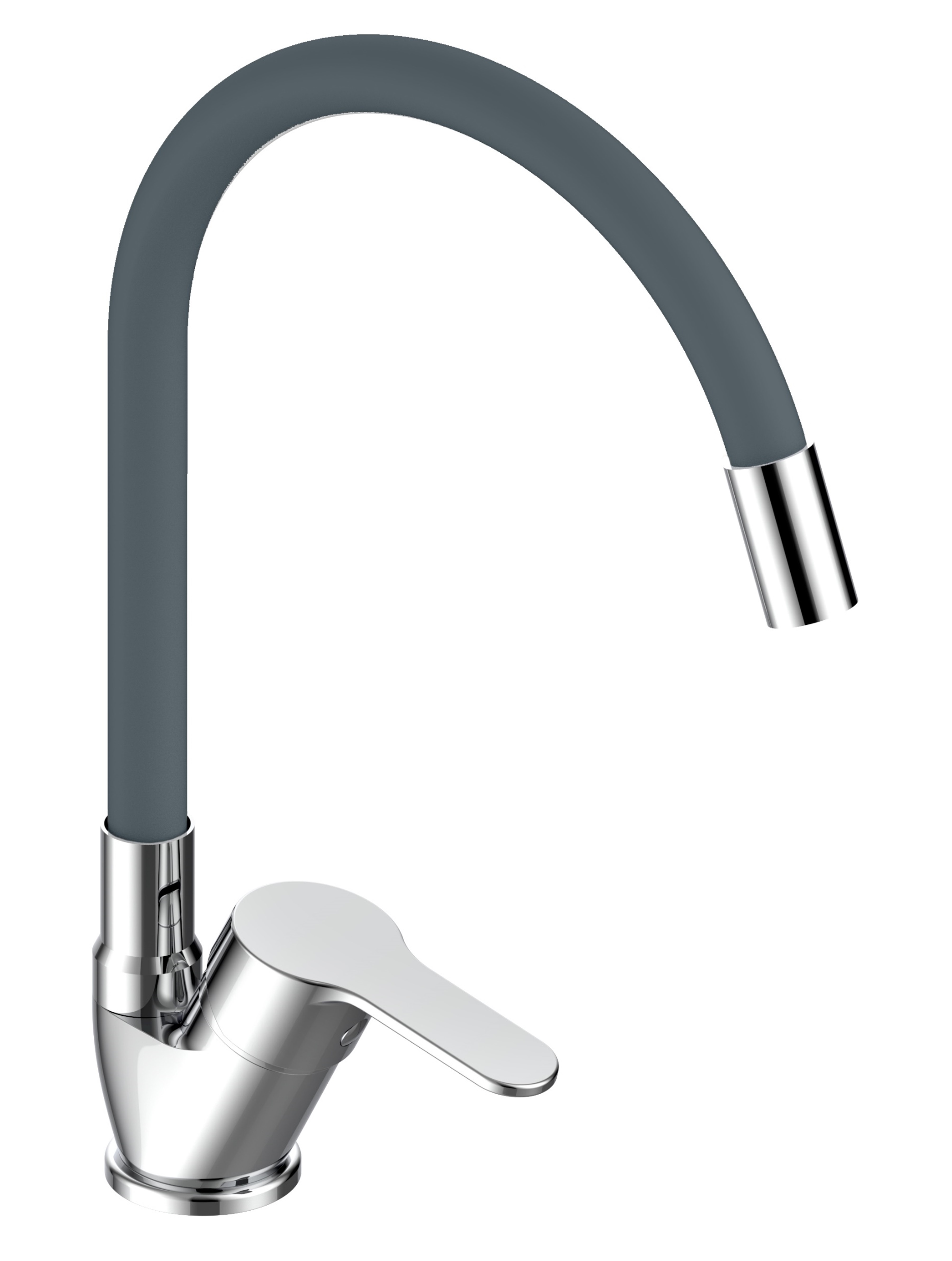 Изображение товара Однорычажный кухонный смеситель Voda Ariel ARL519G латунь белый с гибким изливом