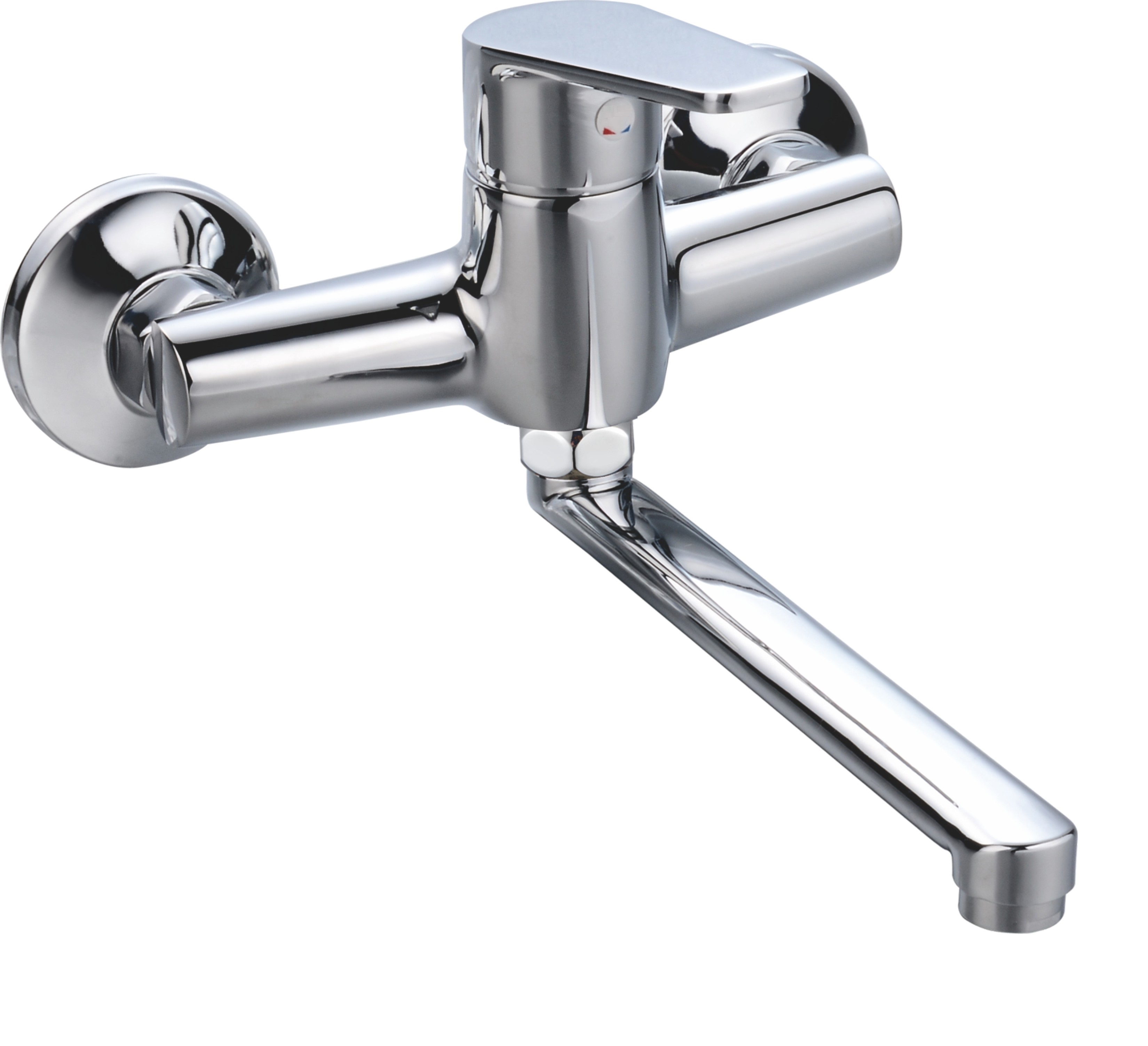 Изображение товара Однорычажный настенный смеситель для кухни Voda Flat FL02 латунь хром 220 мм