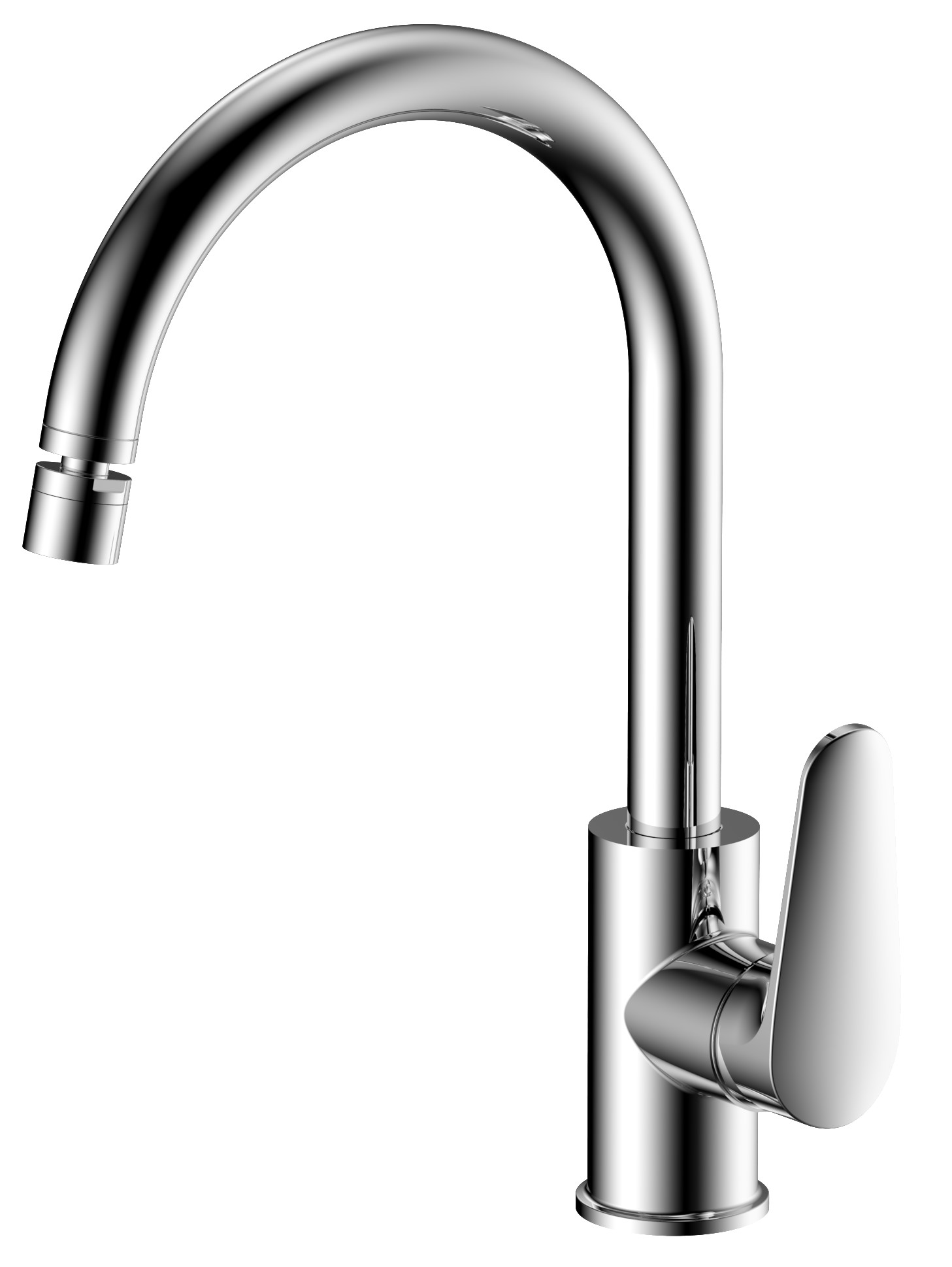 Изображение товара Однорычажный кухонный смеситель Voda Kit KIT519flex нержавеющая сталь хром