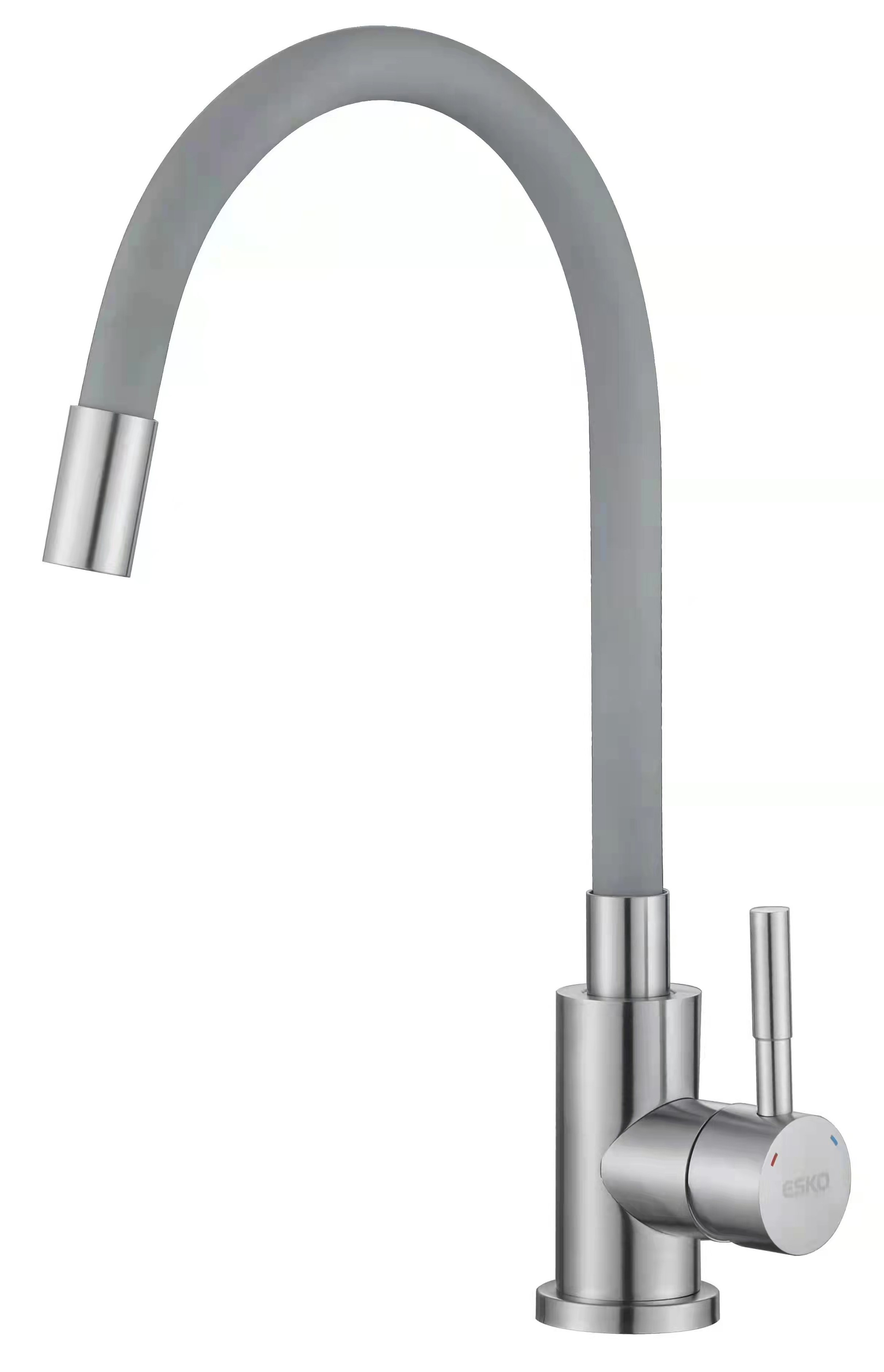 Изображение товара Однорычажный кухонный смеситель ESKO Snake GN44W с гибким изливом из нержавеющей стали