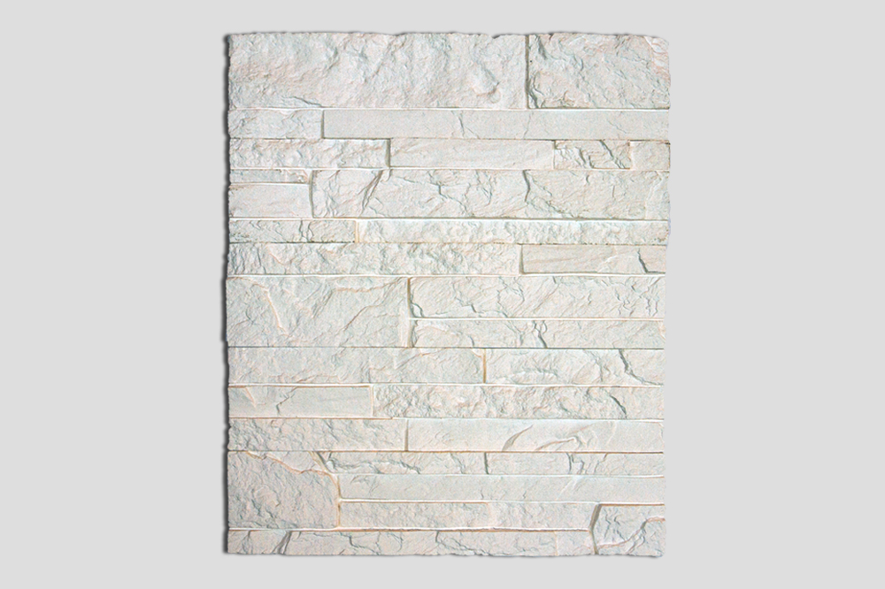 Изображение товара Гипс плитка Евролит Монблан 40х10 см имитация камень белый