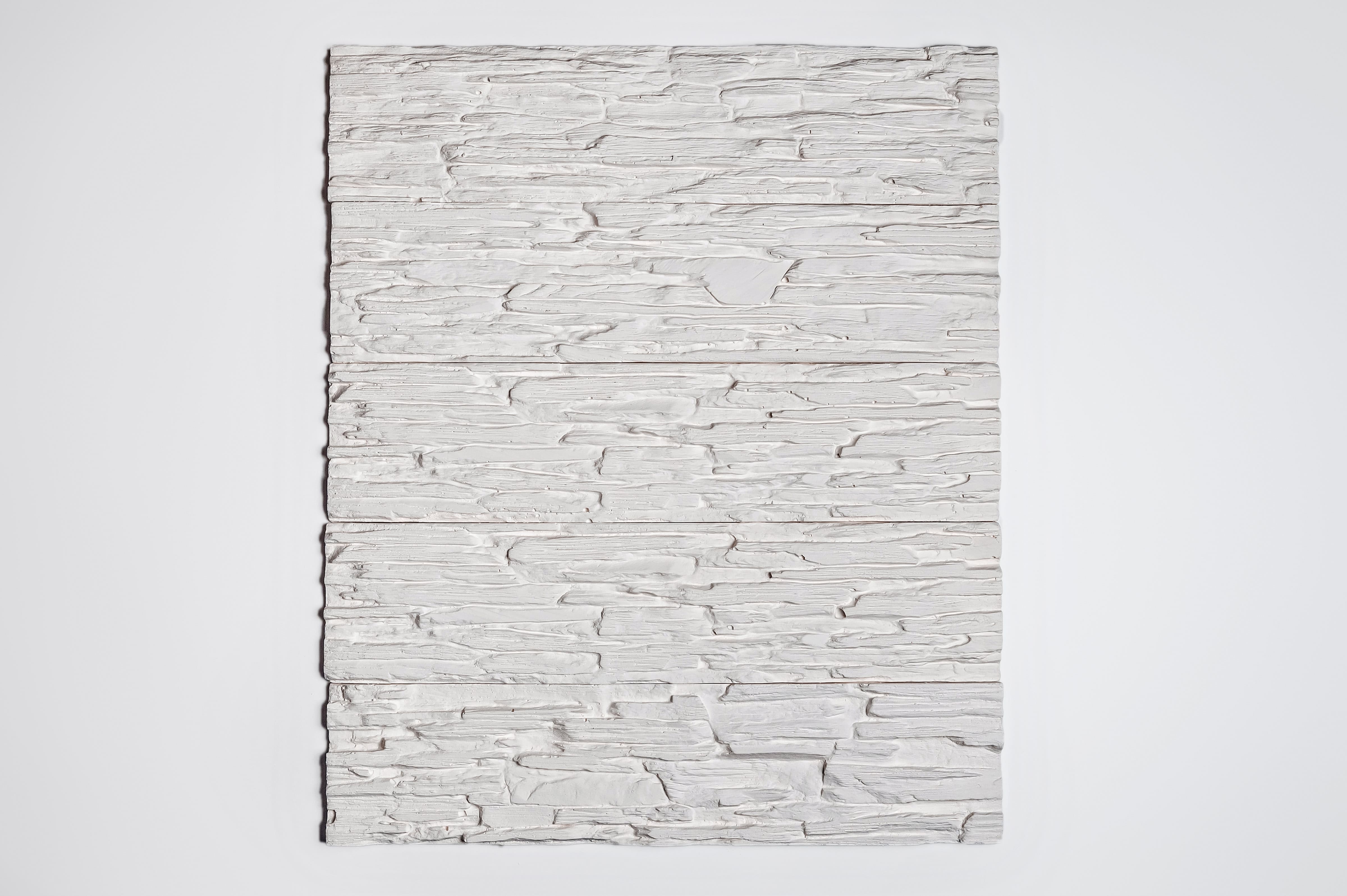 Изображение товара Гипс плитка Евролит Саяны 40х10 см 1 кв.м имитация камень белый