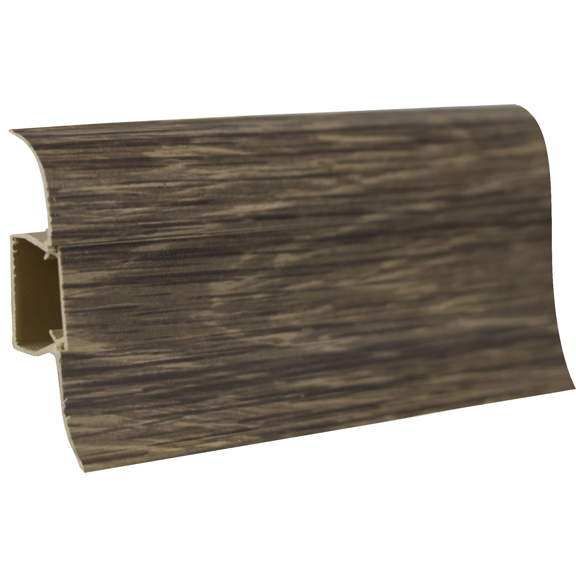 Изображение товара Плинтус ПВХ 56мм TITANIUM ECO No19 2, 5м - долговечный и экологичный материал для отделки