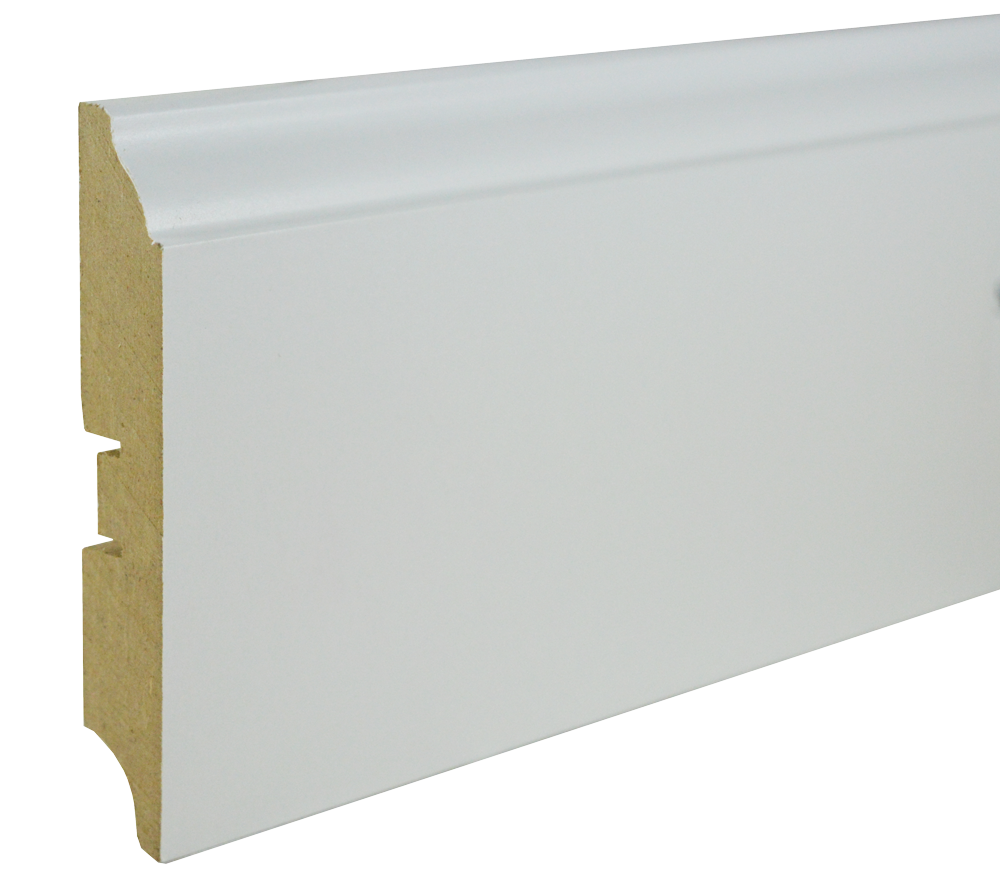 Изображение товара Плинтус МДФ 100мм БЕЛЫЙ ПОД ПОКРАСКУ 2,4м
