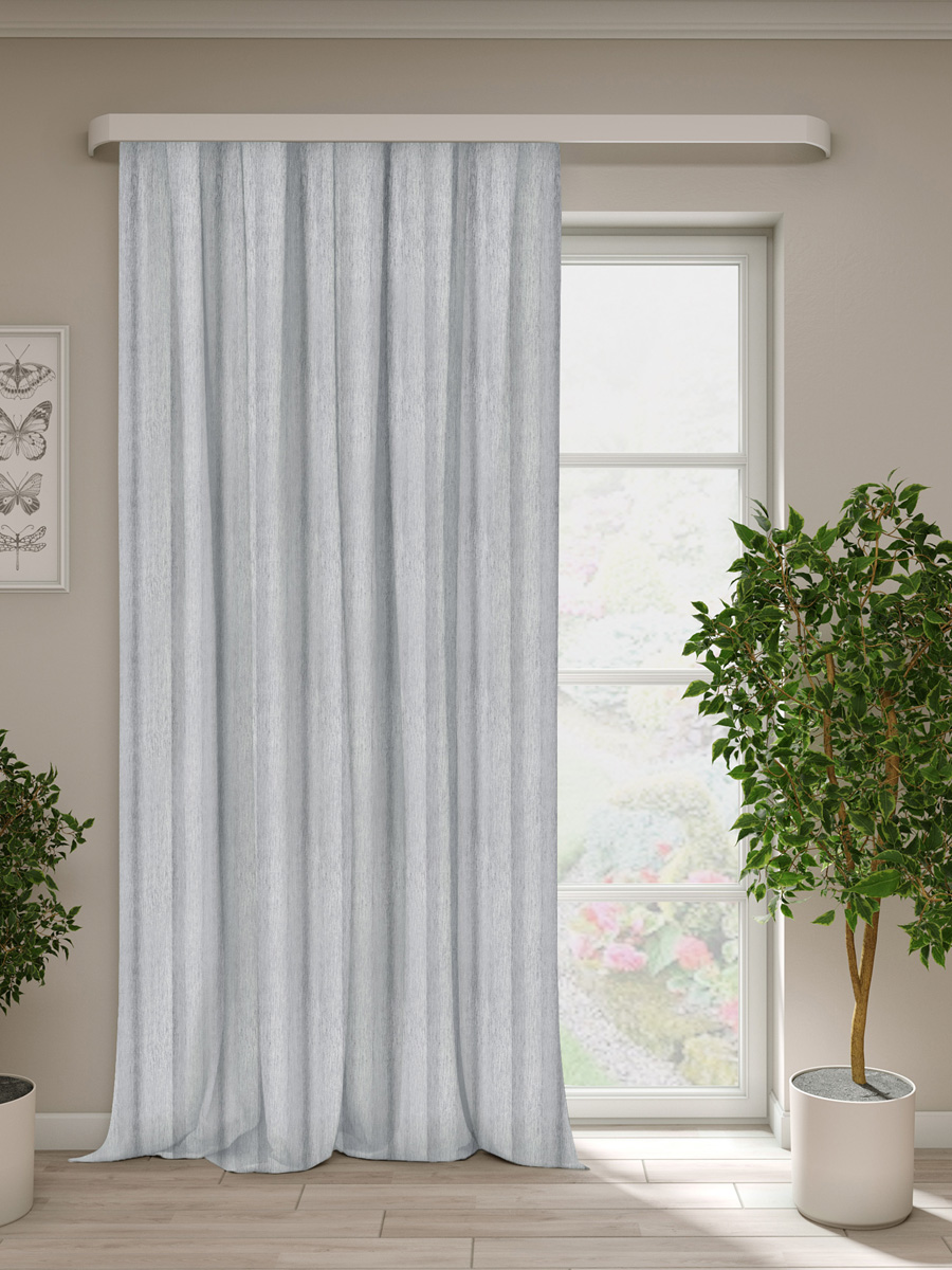 Изображение товара Портьера Софт 150х270 серый стильное оформление интерьера