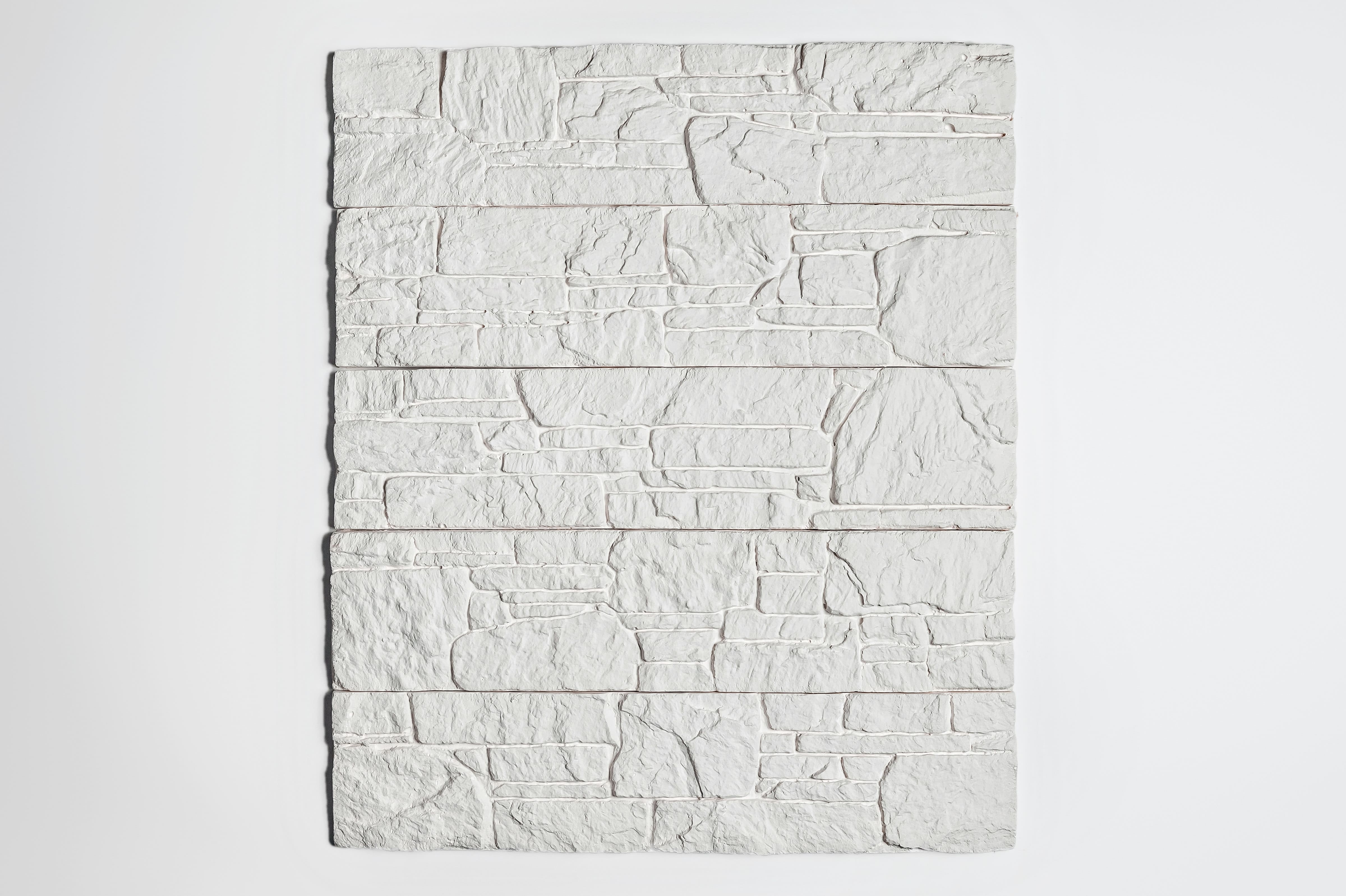 Изображение товара Гипс плитка Евролит Аппалачи 40х10 см имитация камня белая для стен