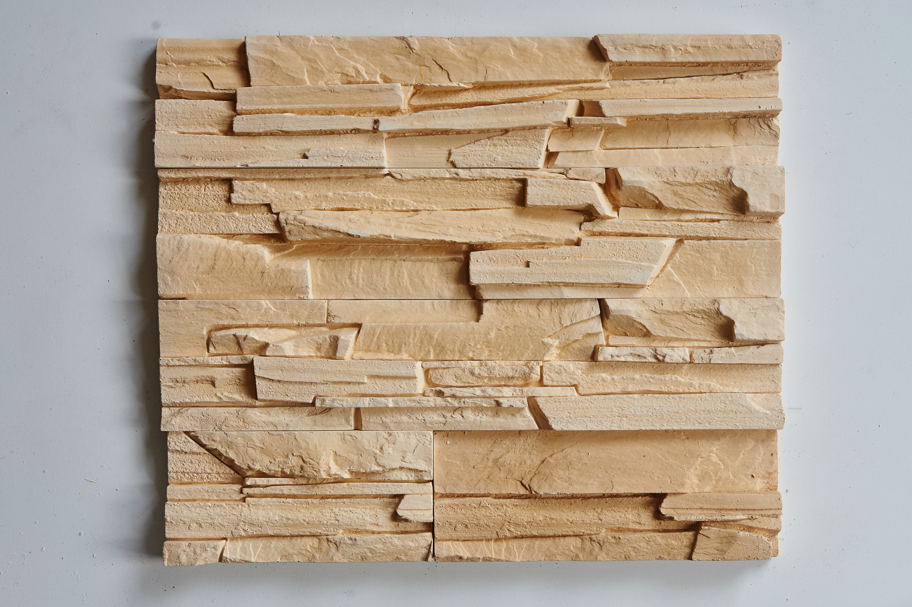 Изображение товара Гипс плитка Евролит Виконт 47х11 см 1 кв.м имитация камень белый