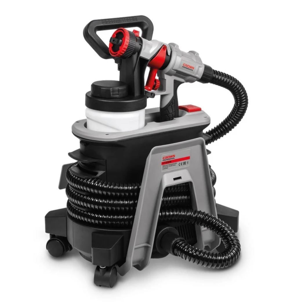 Изображение товара Электрический краскораспылитель CROWN CT31015 с нижним бачком 1200 Вт для профессиональной окраски