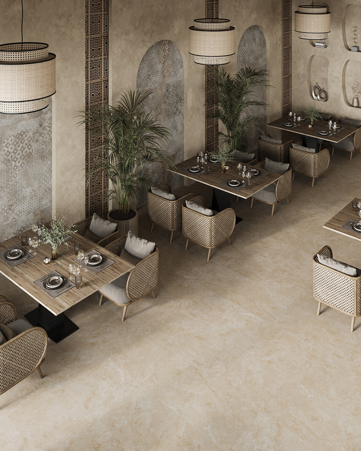 Изображение товара Керамогранит Mystical Charm Crema Relief Matt 60X60 см 1,44 м2