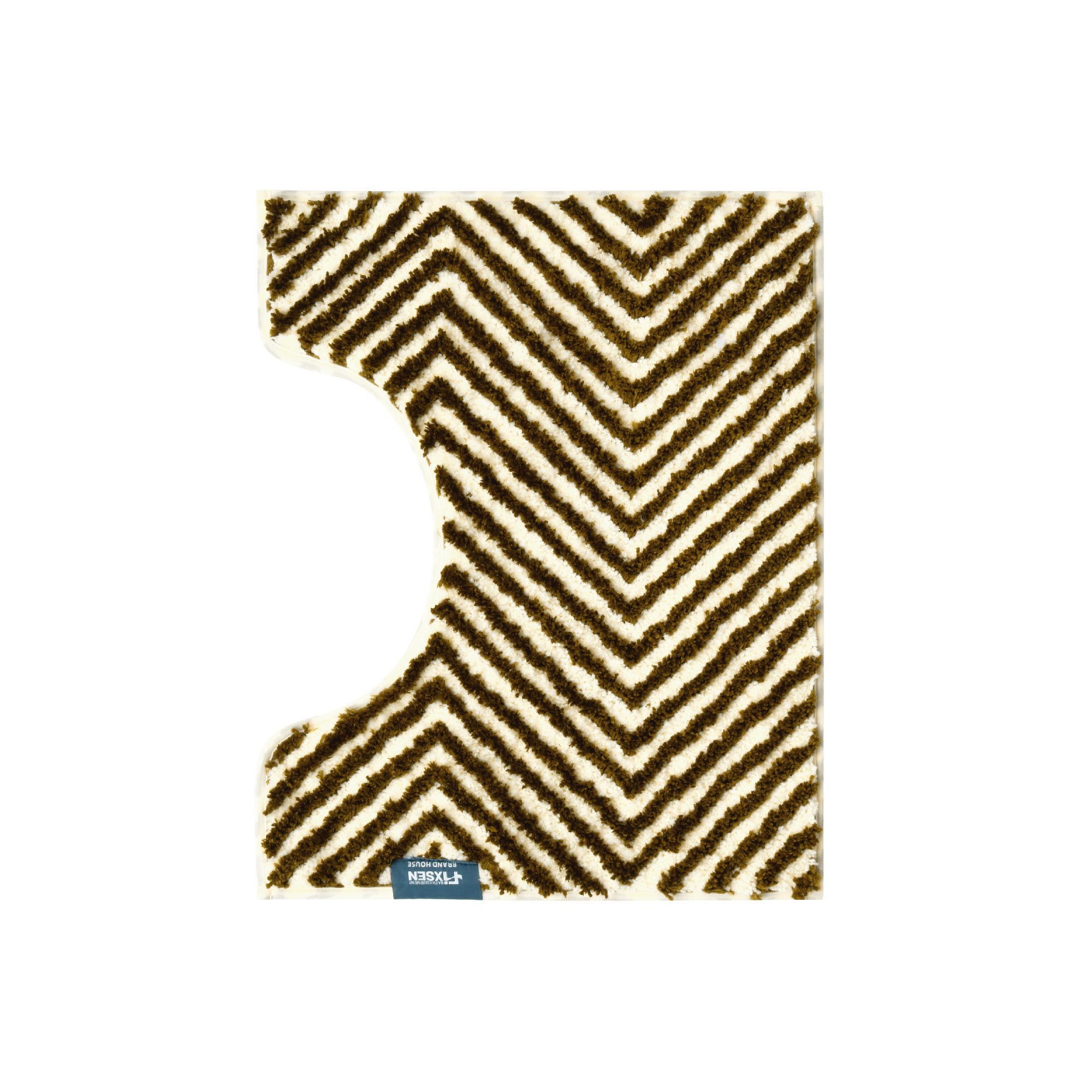 Изображение товара Коврик для ванной комнаты Rumba зеленый 50х40 см противоскользящий из ТПР и полиэстера