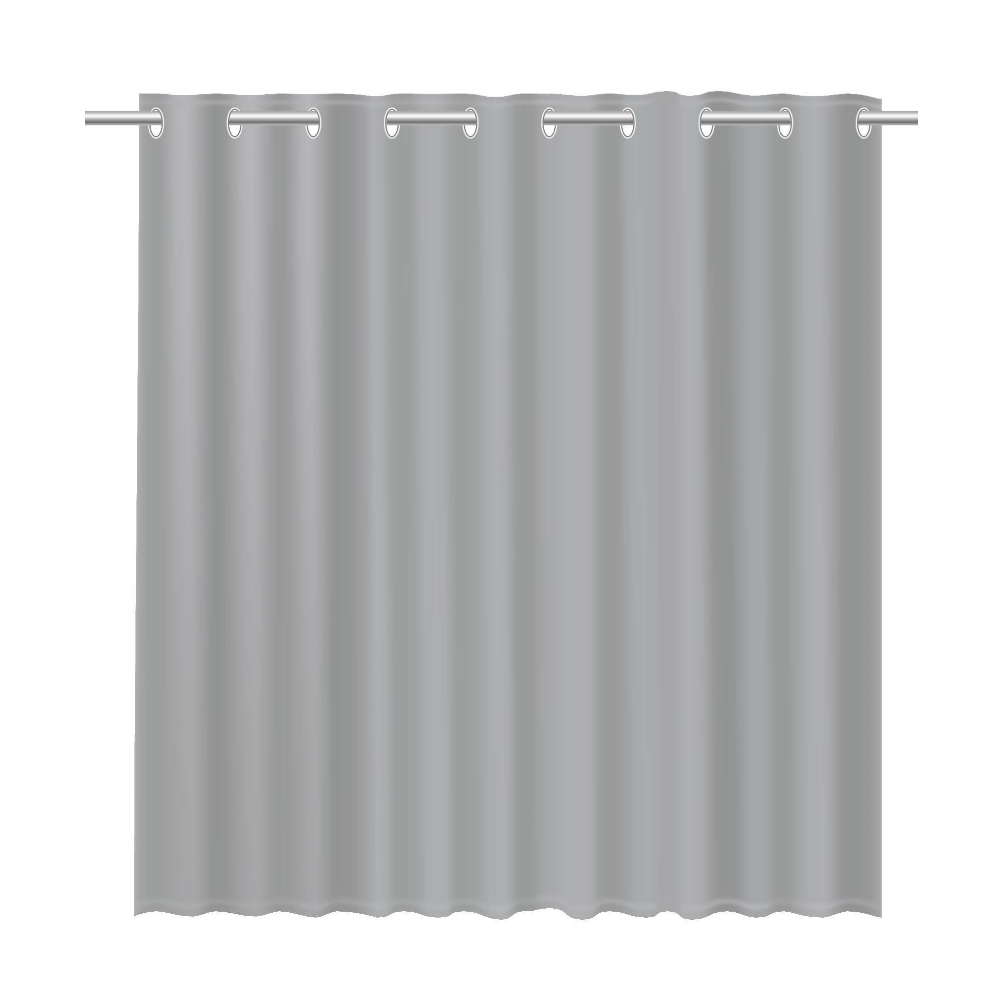 Изображение товара Шторка для ванной Linum серого цвета 180x200 см из полиэстера водоотталкивающая