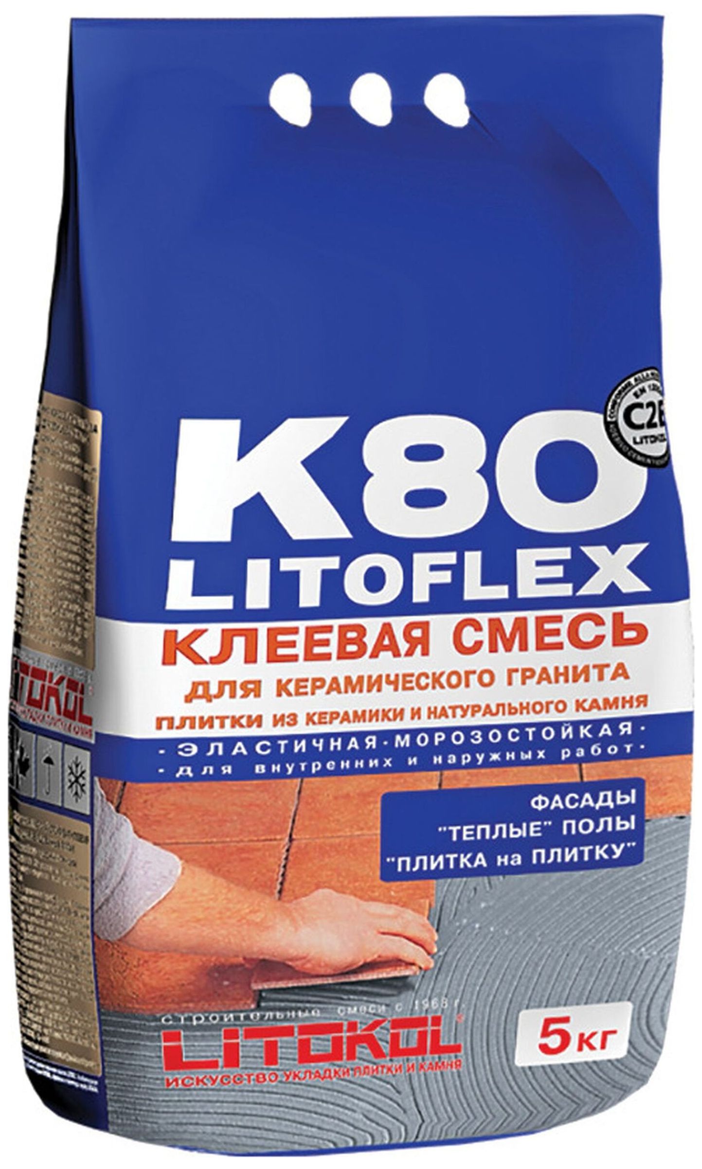 Изображение товара Плиточный клей цементный LITOKOL Litoflex K80 L0075100004 5 кг