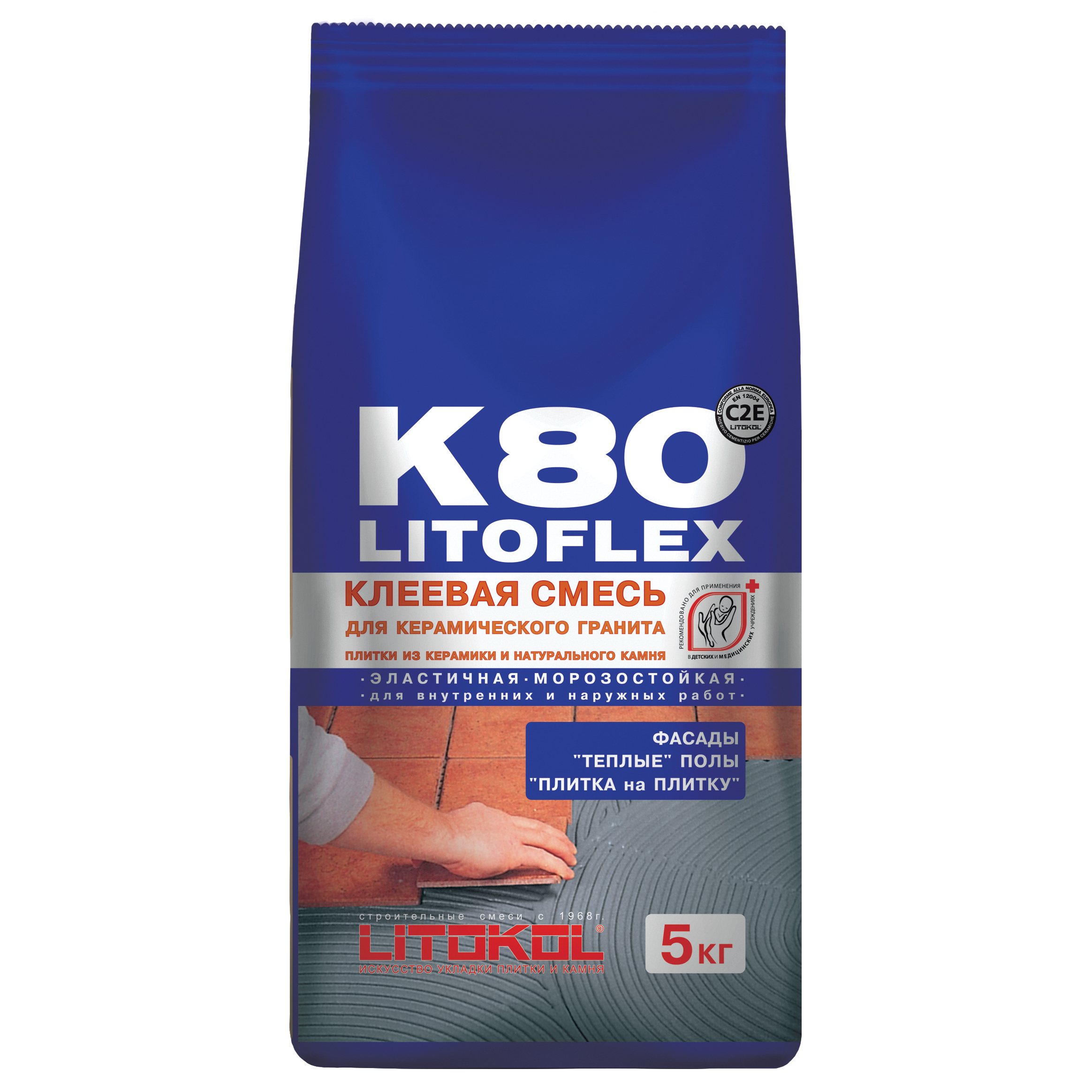 Изображение товара Плиточный клей цементный LITOKOL Litoflex K80 L0075100004 5 кг