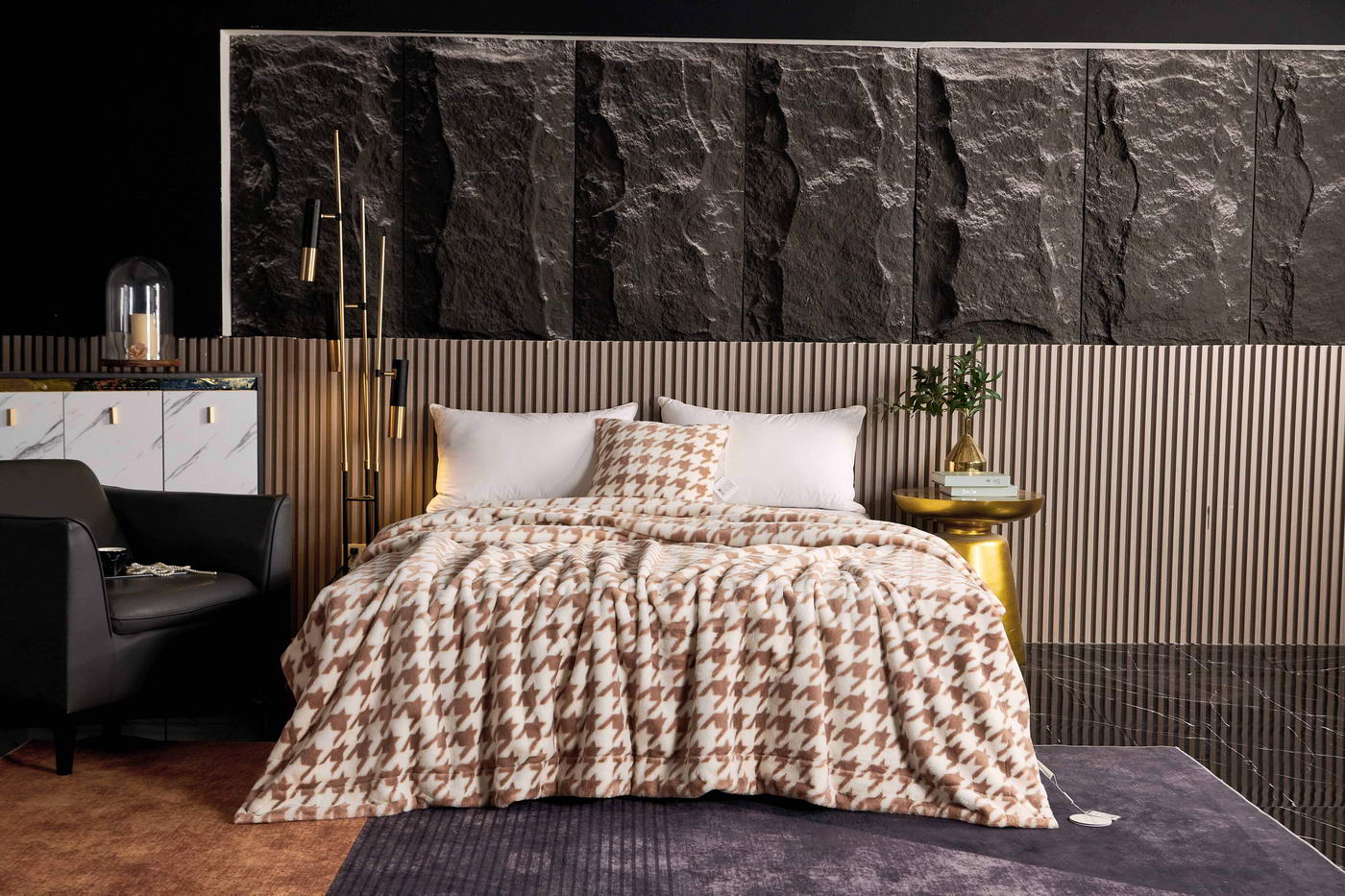 Изображение товара Покрывало 160х220 из искусственного меха Sofi De Marko коллекция Эрнесто бежевое