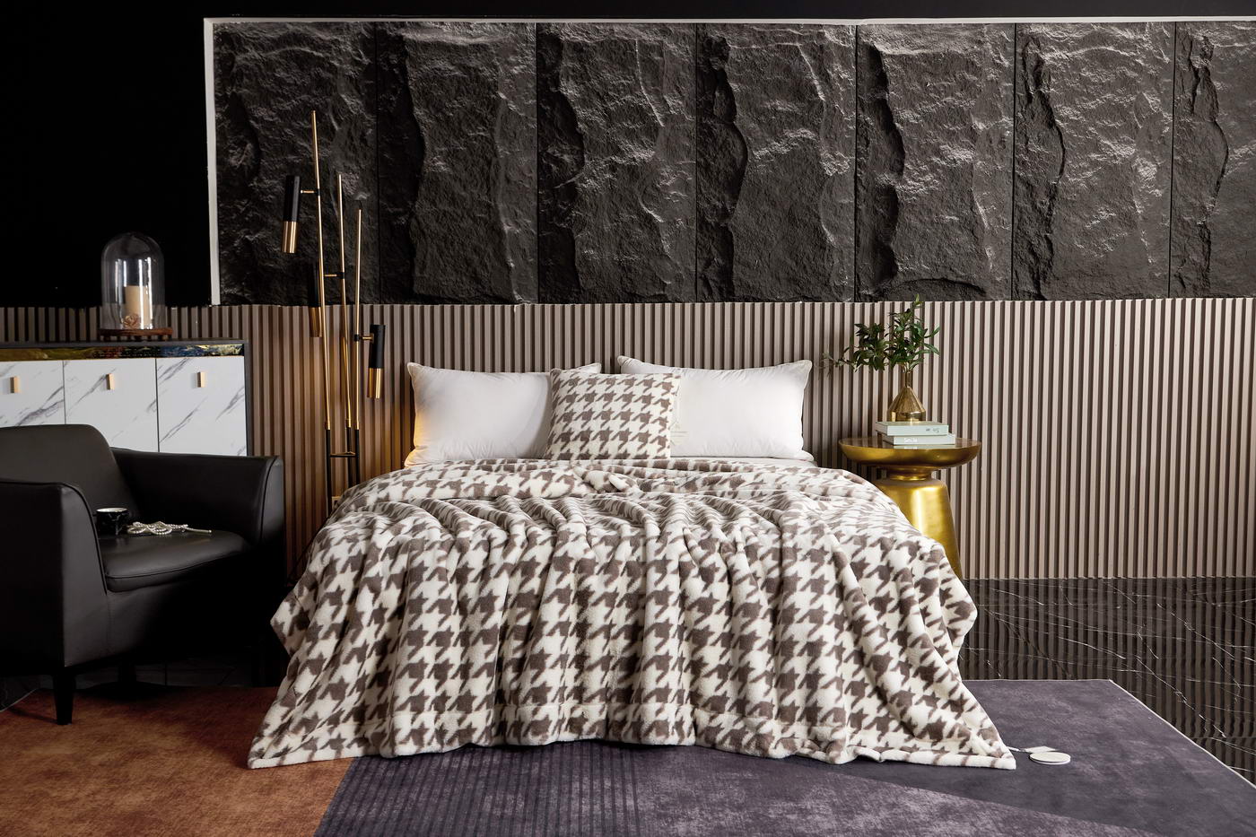 Изображение товара Покрывало 160х220 Sofi De Marko Эрнесто кофе из искусственного меха