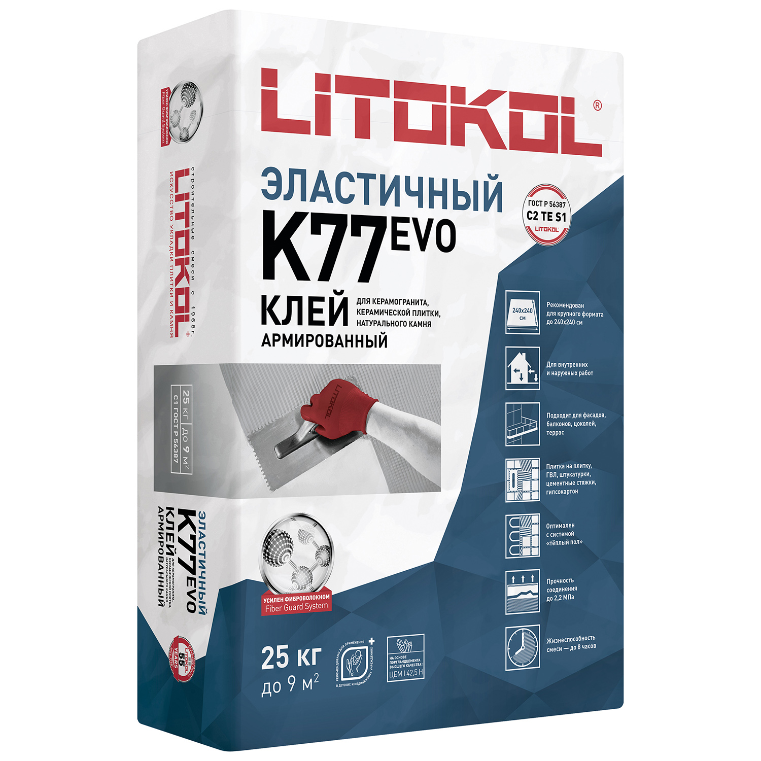 Изображение товара Клей для плитки LITOKOL Superflex K77 25 кг водостойкий эластичный