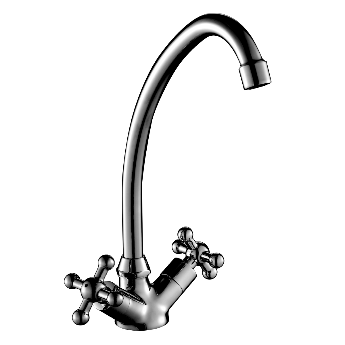 Изображение товара Двухвентильный смеситель Rossinka G02-62 для раковины хромированный классический стиль