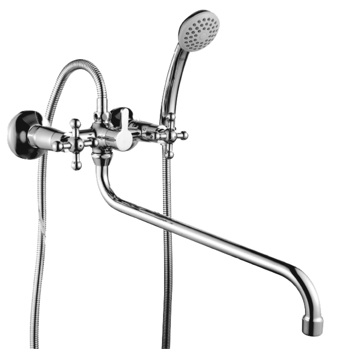 Изображение товара Смеситель двухвентильный Rossinka G02-84 для ванны универсальный