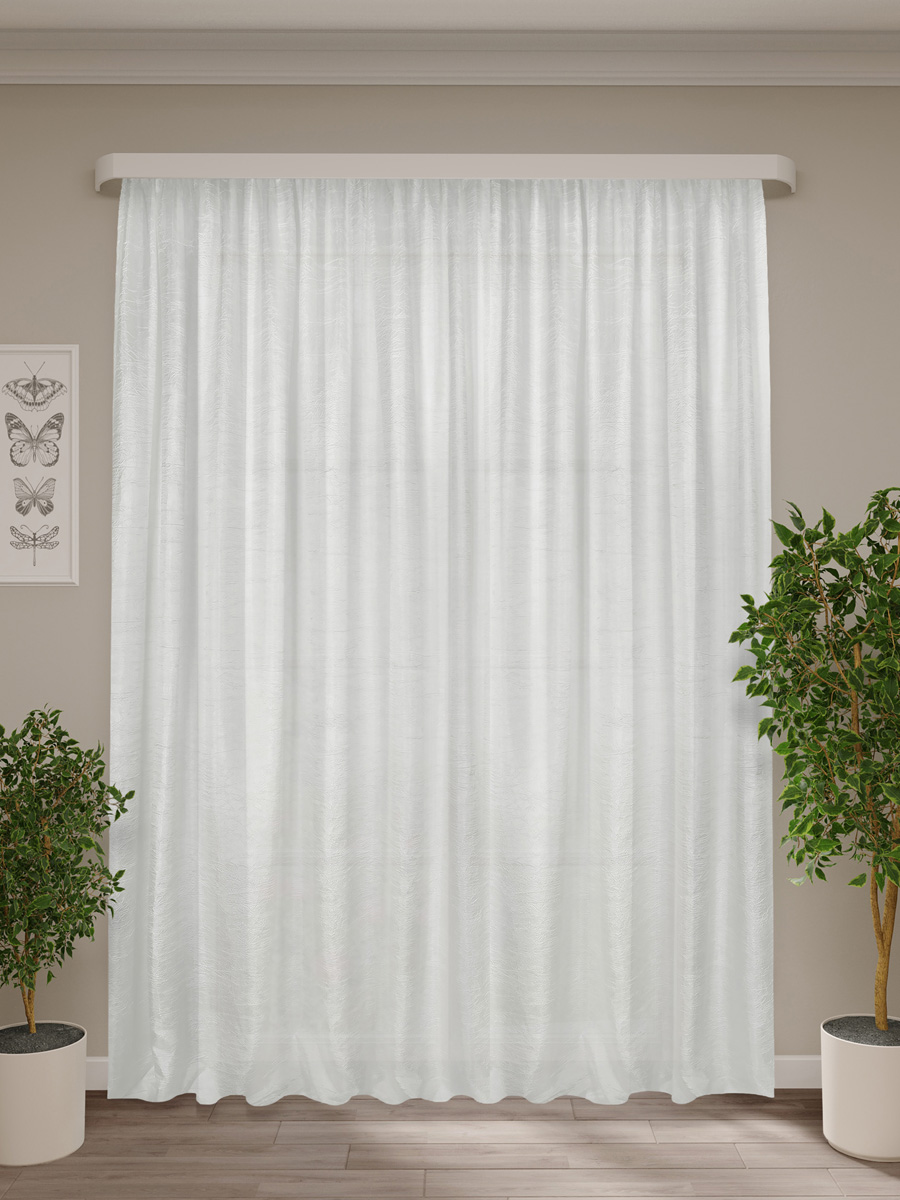 Изображение товара Портьера лен однотон 200х270 белый